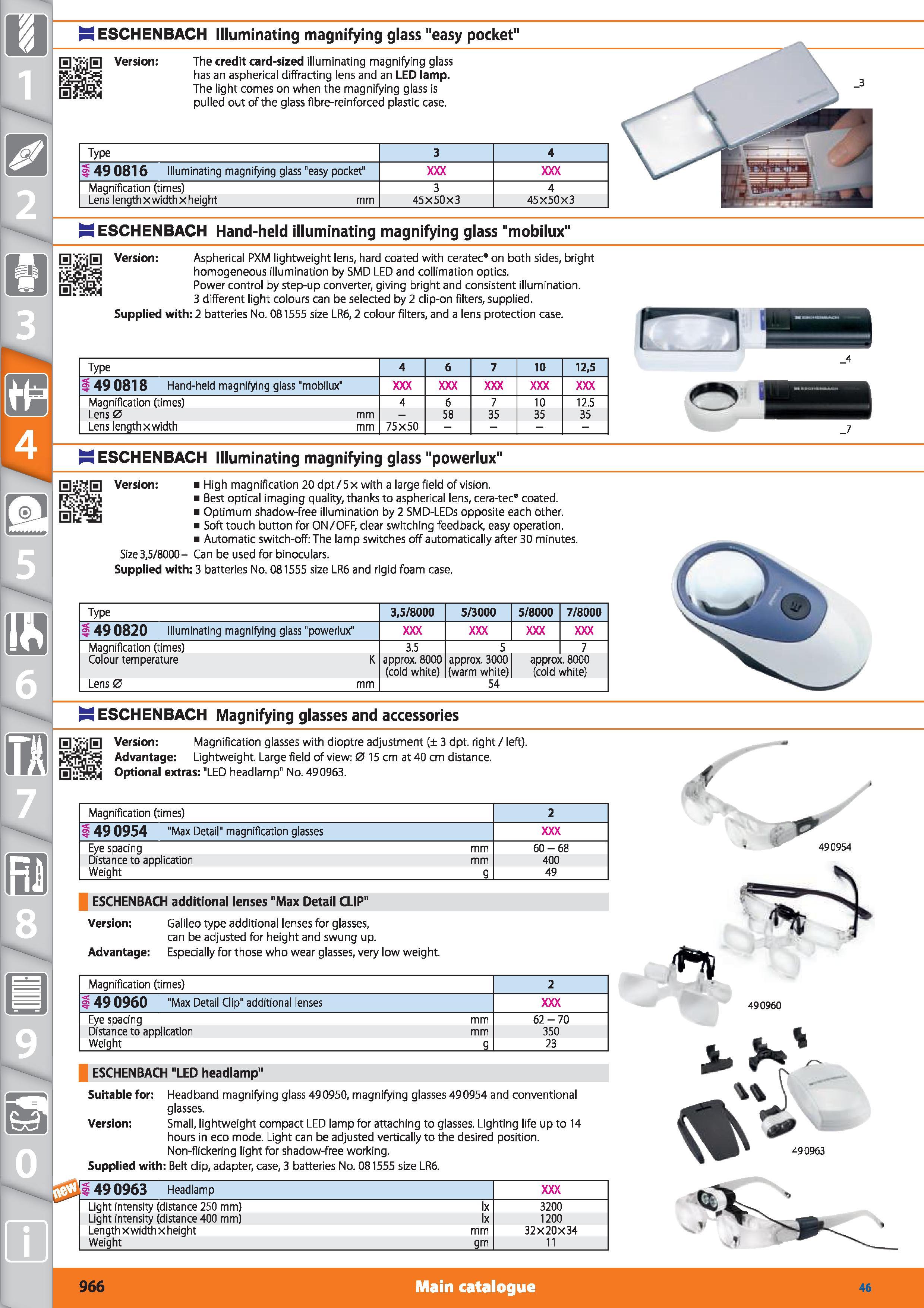966 1 tt ESCHENBACH Illuminating magnifying glass easy pocket Version The credit card-sized illuminating magnifying glass has an aspherical diffracti Каталог HOFFMANN GROUP 2015 Инструмент режущий слесарный измерительный абразивный Оборудование Комплексные поставки для промышленных предприятий Стр. 966 ENG