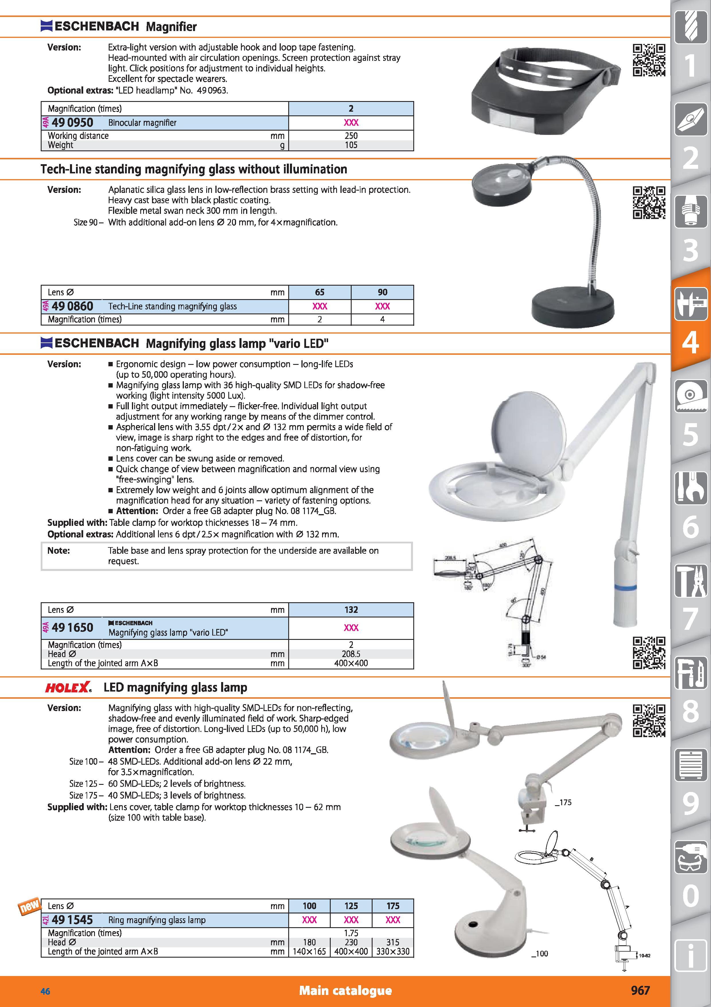 967 5SESCHENBACH Magnifier Version Extra-light version with adjustable hook and loop tape fastening Head-mounted with air circulation openings Screen Каталог HOFFMANN GROUP 2015 Инструмент режущий слесарный измерительный абразивный Оборудование Комплексные поставки для промышленных предприятий Стр. 967 ENG