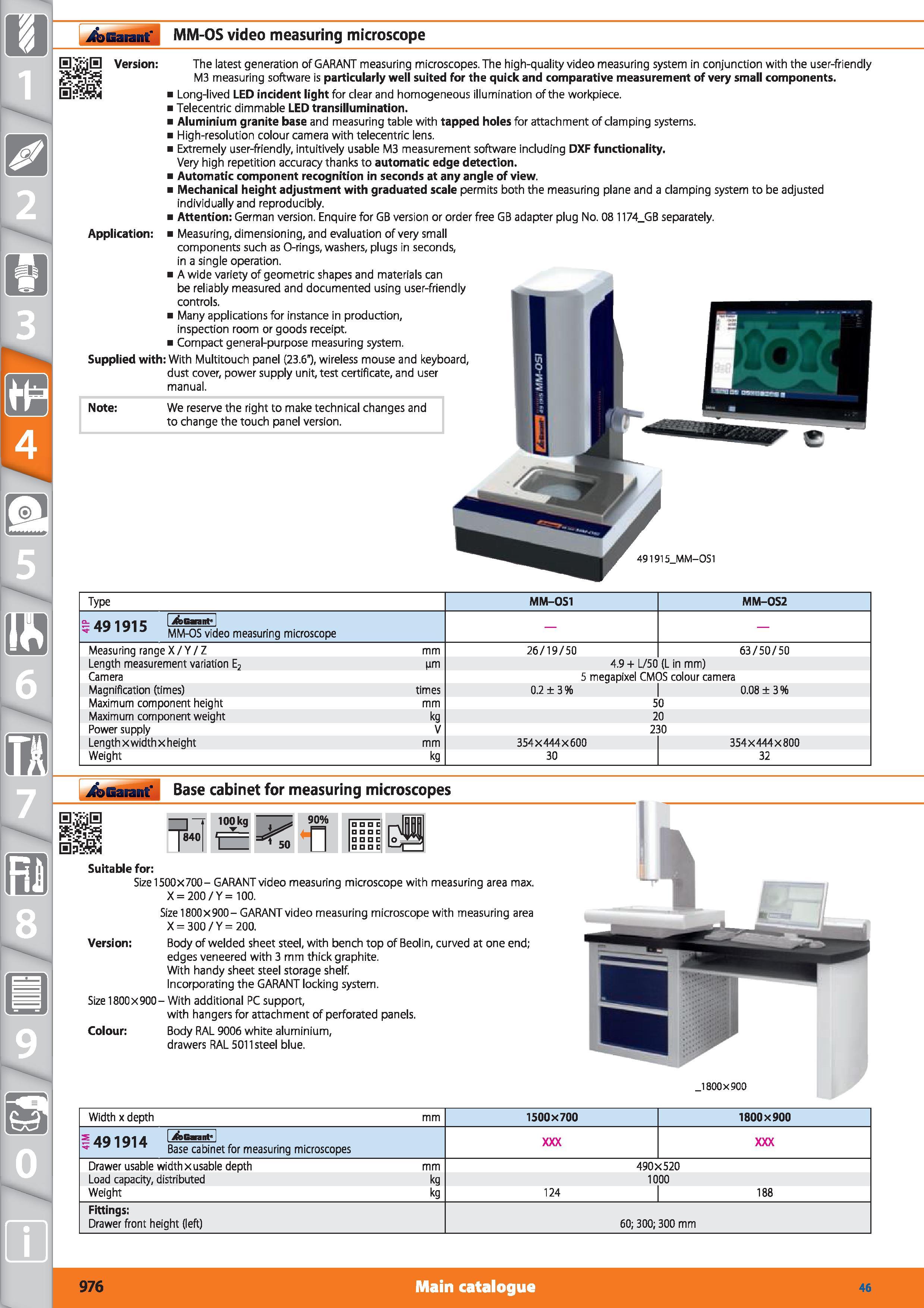 976 8 0 m >6 Garant , MM-OS video measuring microscope S5hS Version Application The latest generation of GARANT measuring microscopes The high-qualit Каталог HOFFMANN GROUP 2015 Инструмент режущий слесарный измерительный абразивный Оборудование Комплексные поставки для промышленных предприятий Стр. 976 ENG