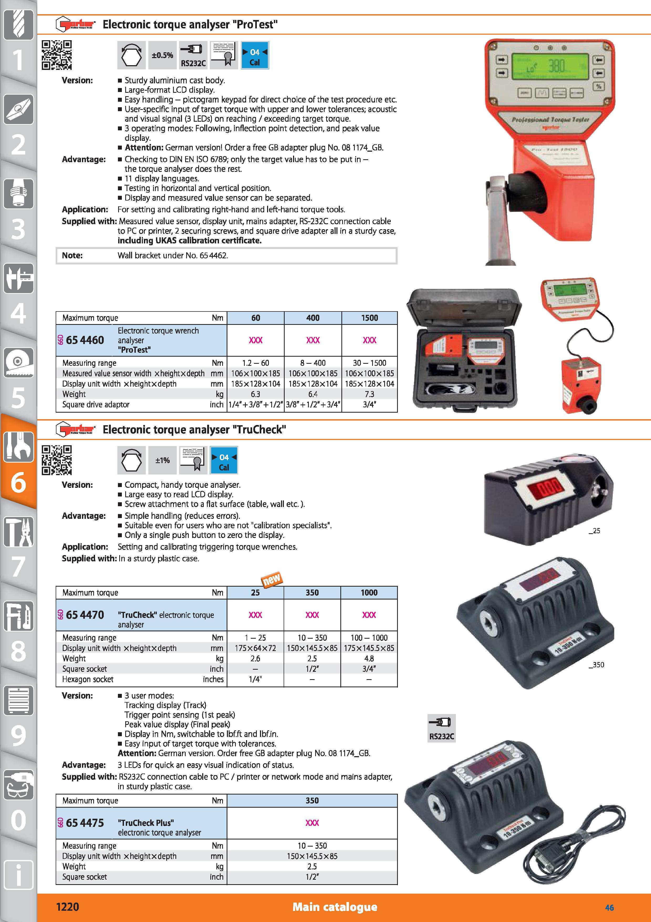 1220 _' Electronic torque analyser ProTest 0 ±0 5% -an RS232C Ff l i 1 v Version Sturdy aluminium cast body Large-format LCD display Easy handling - p Каталог HOFFMANN GROUP 2015 Инструмент режущий слесарный измерительный абразивный Оборудование Комплексные поставки для промышленных предприятий Стр. 1220 ENG