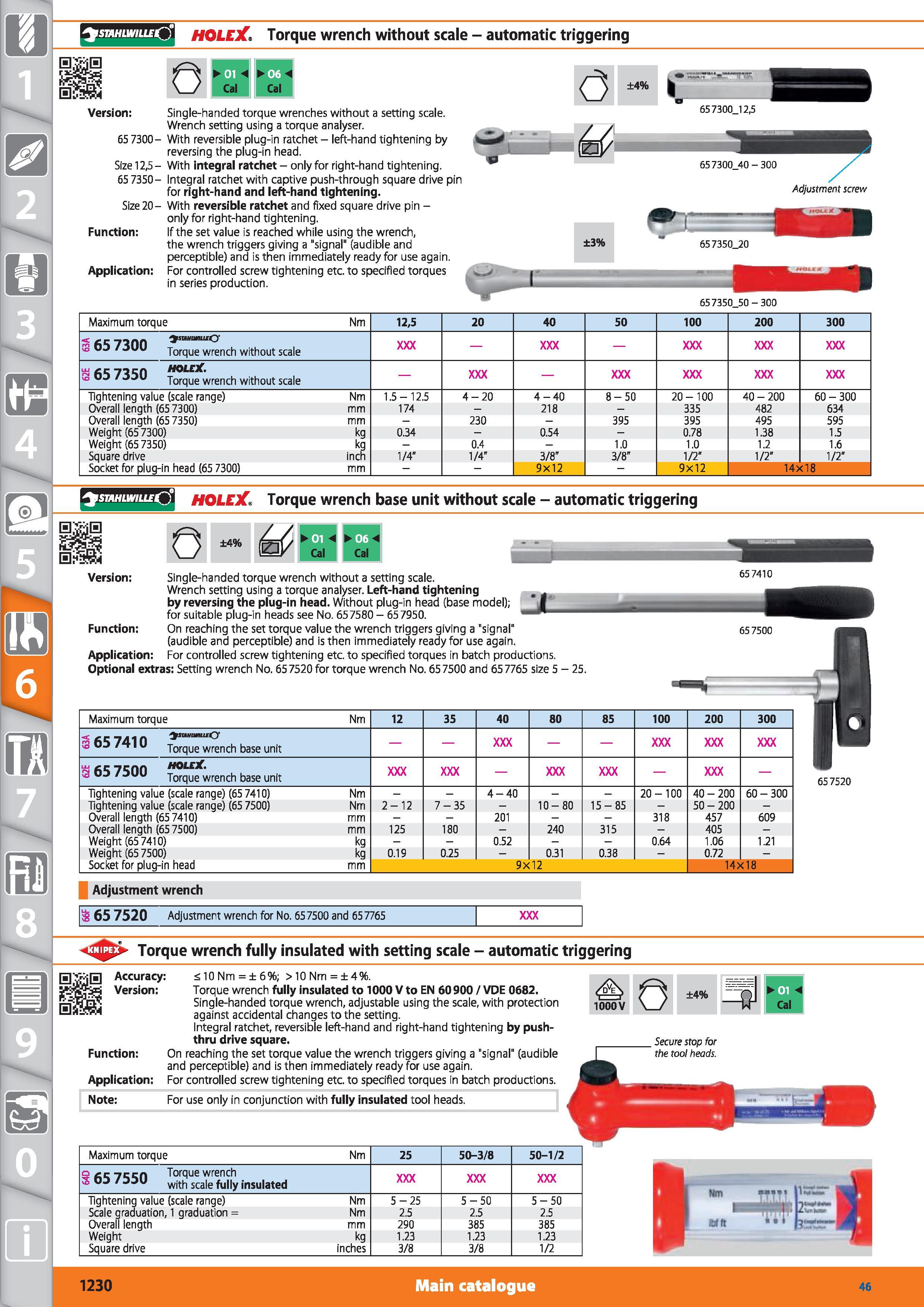1230 stahlwilleC) HOLEJCTorque wrench without scale - automatic triggering 0 v v Version Single-handed torque wrenches without a setting scale Wrench Каталог HOFFMANN GROUP 2015 Инструмент режущий слесарный измерительный абразивный Оборудование Комплексные поставки для промышленных предприятий Стр. 1230 ENG
