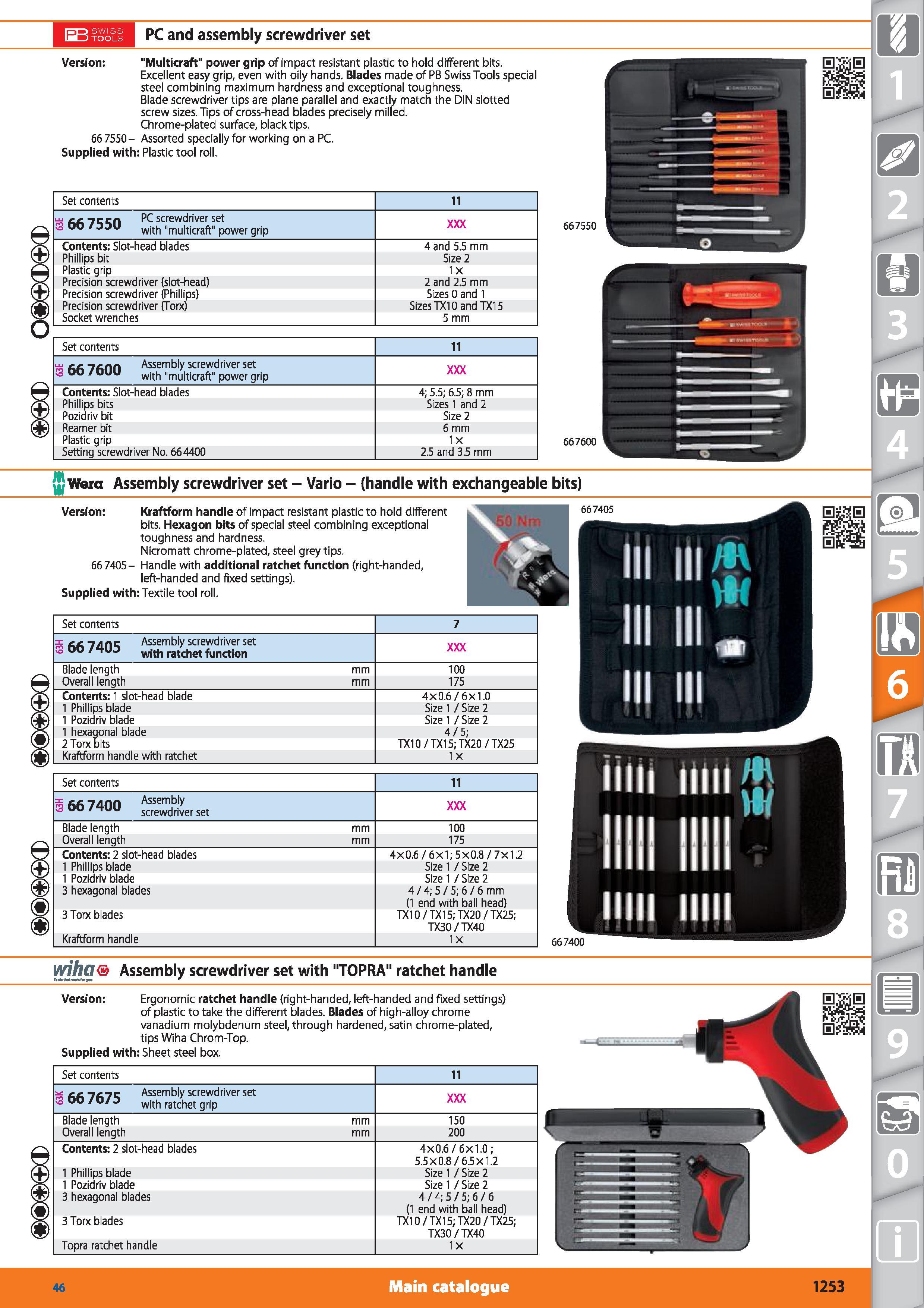 1253 I-JJ SWISS \m)TOOLS PC and assembly screwdriver set Version Multicraft power grip of impact resistant plastic to hold different bits Excellent ea Каталог HOFFMANN GROUP 2015 Инструмент режущий слесарный измерительный абразивный Оборудование Комплексные поставки для промышленных предприятий Стр. 1253 ENG