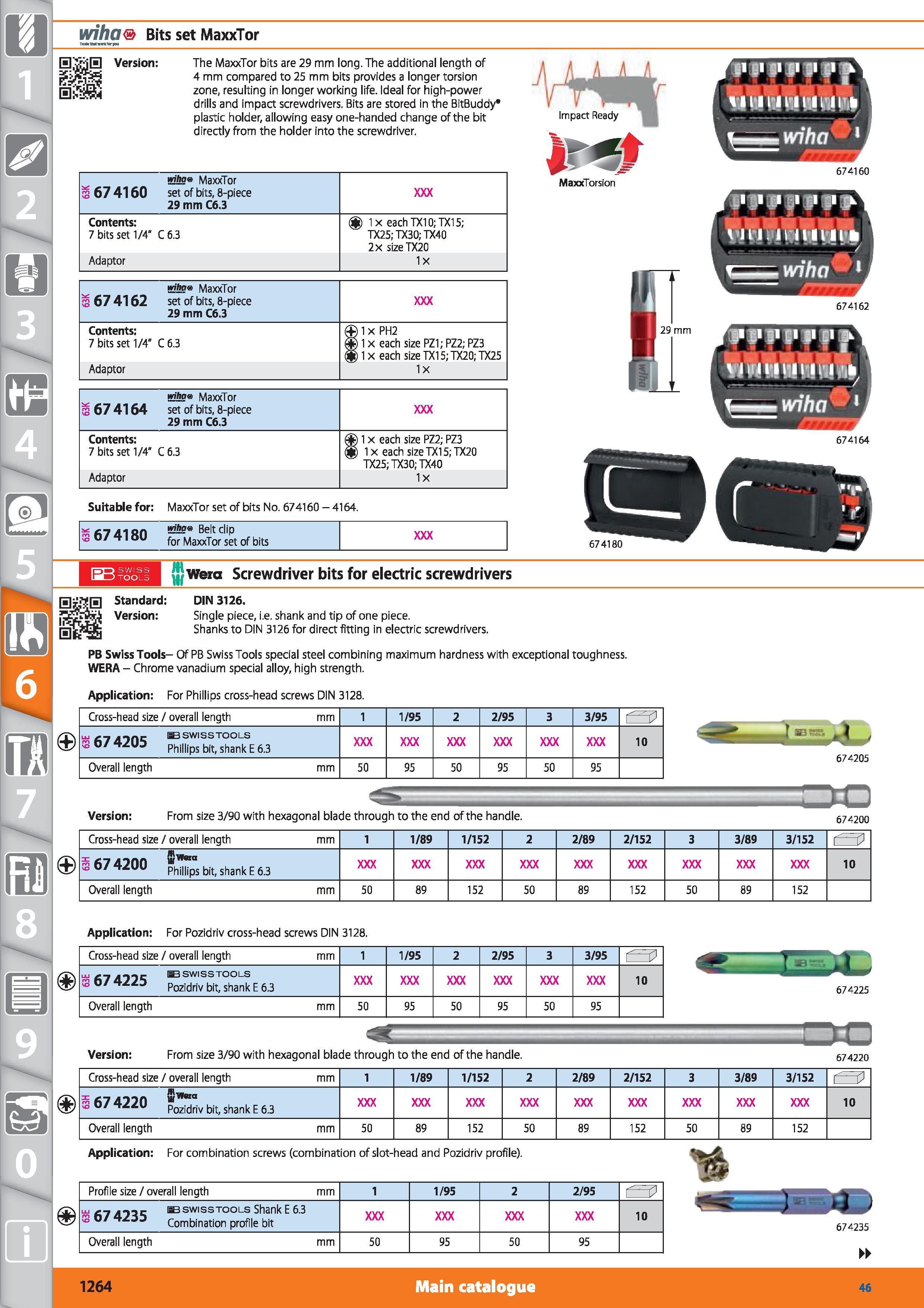 1264 wiha Bits set MaxxTor TWMtn Hrfor)oii The MaxxTor bits are 29 mm long The additional length of 4 mm compared to 25 mm bits provides a longer tors Каталог HOFFMANN GROUP 2015 Инструмент режущий слесарный измерительный абразивный Оборудование Комплексные поставки для промышленных предприятий Стр. 1264 ENG