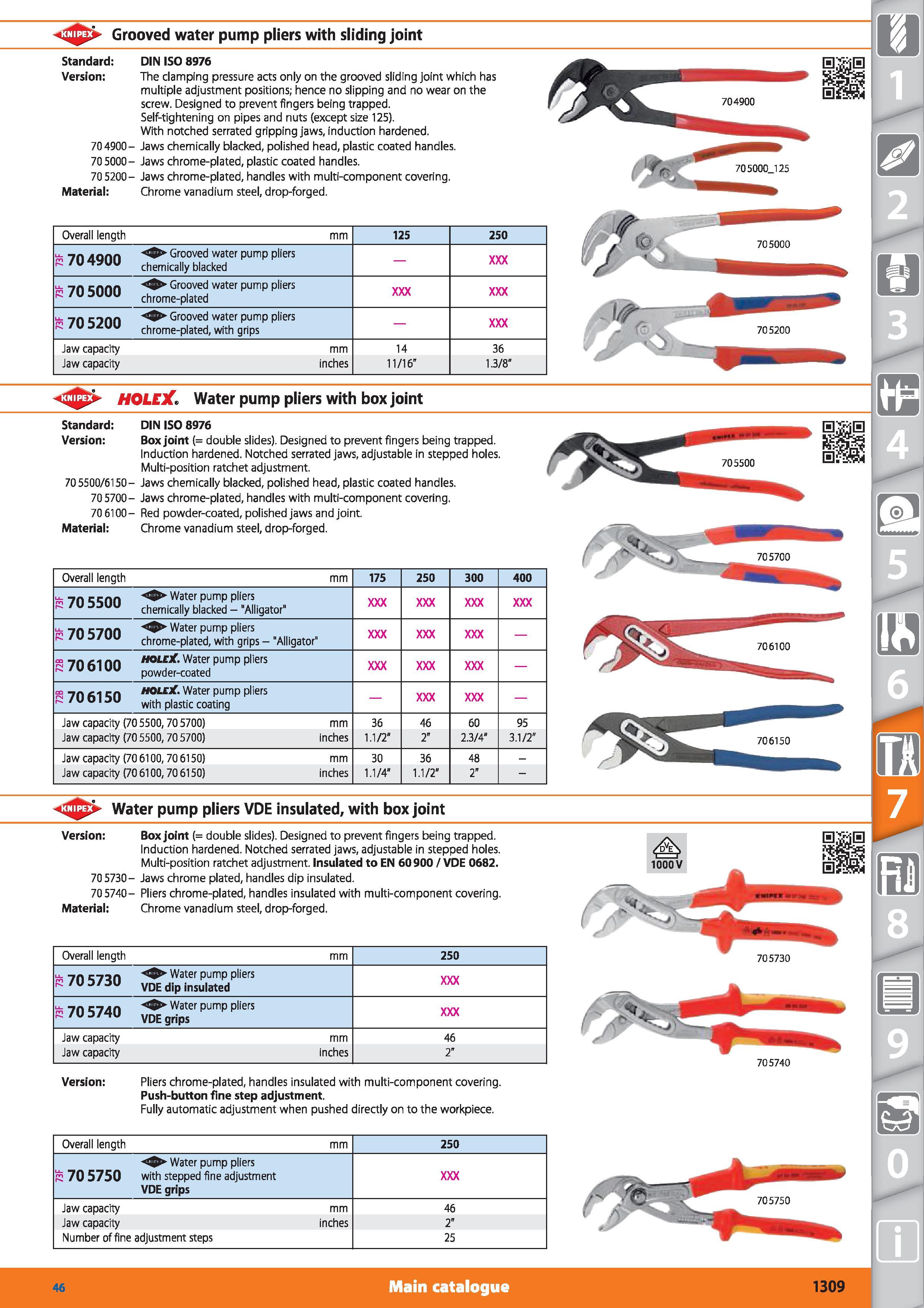 1309 <3 > Grooved water pump pliers with sliding joint Standard DIN ISO 8976 Version The clamping pressure acts only on the grooved sliding joint whic Каталог HOFFMANN GROUP 2015 Инструмент режущий слесарный измерительный абразивный Оборудование Комплексные поставки для промышленных предприятий Стр. 1309 ENG