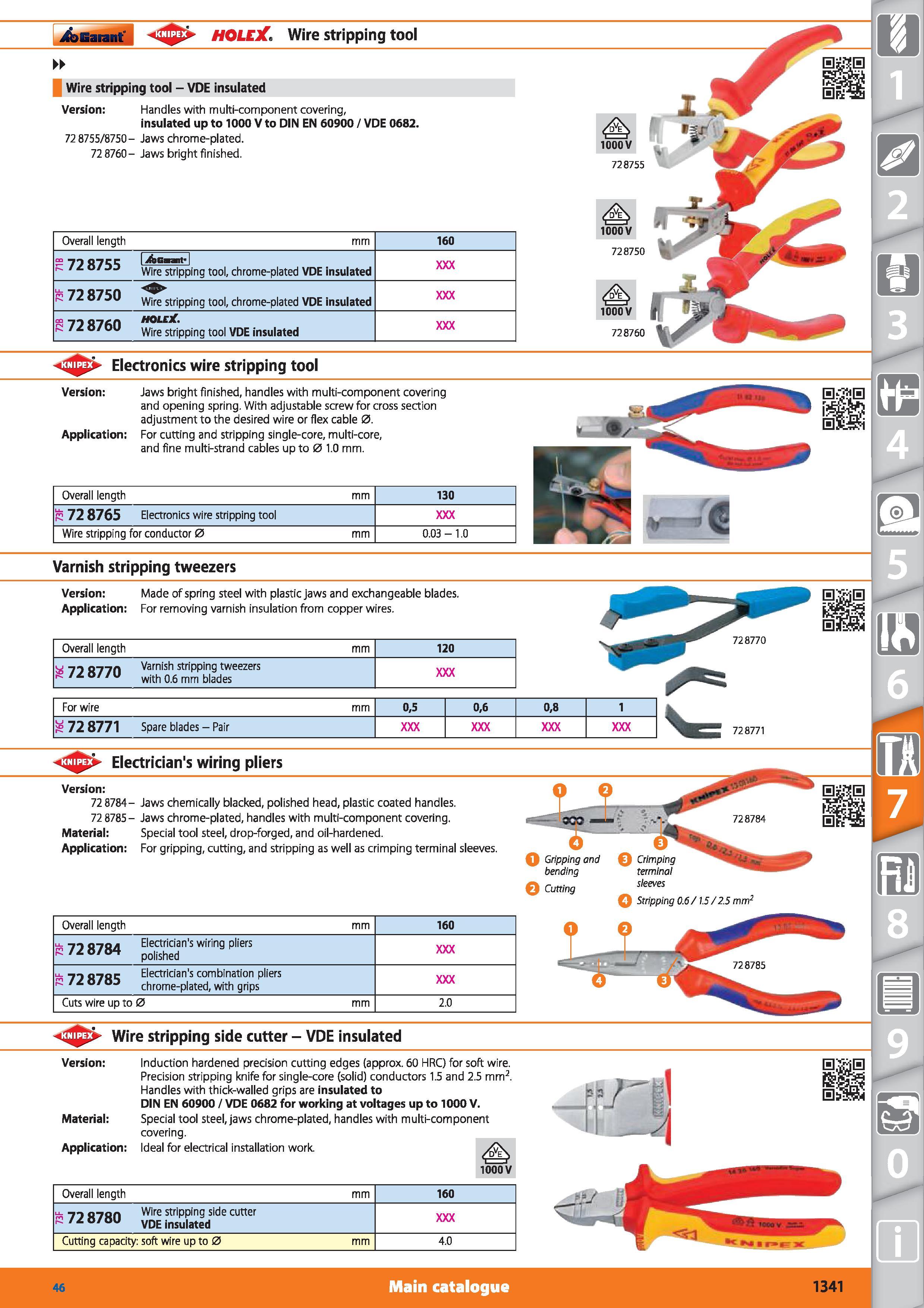 1341 Garant HOLEX Wire stripping tool Wire stripping tool - VDE insulated Version Handles with multi-component covering, insulated up to 1000 V to DIN Каталог HOFFMANN GROUP 2015 Инструмент режущий слесарный измерительный абразивный Оборудование Комплексные поставки для промышленных предприятий Стр. 1341 ENG