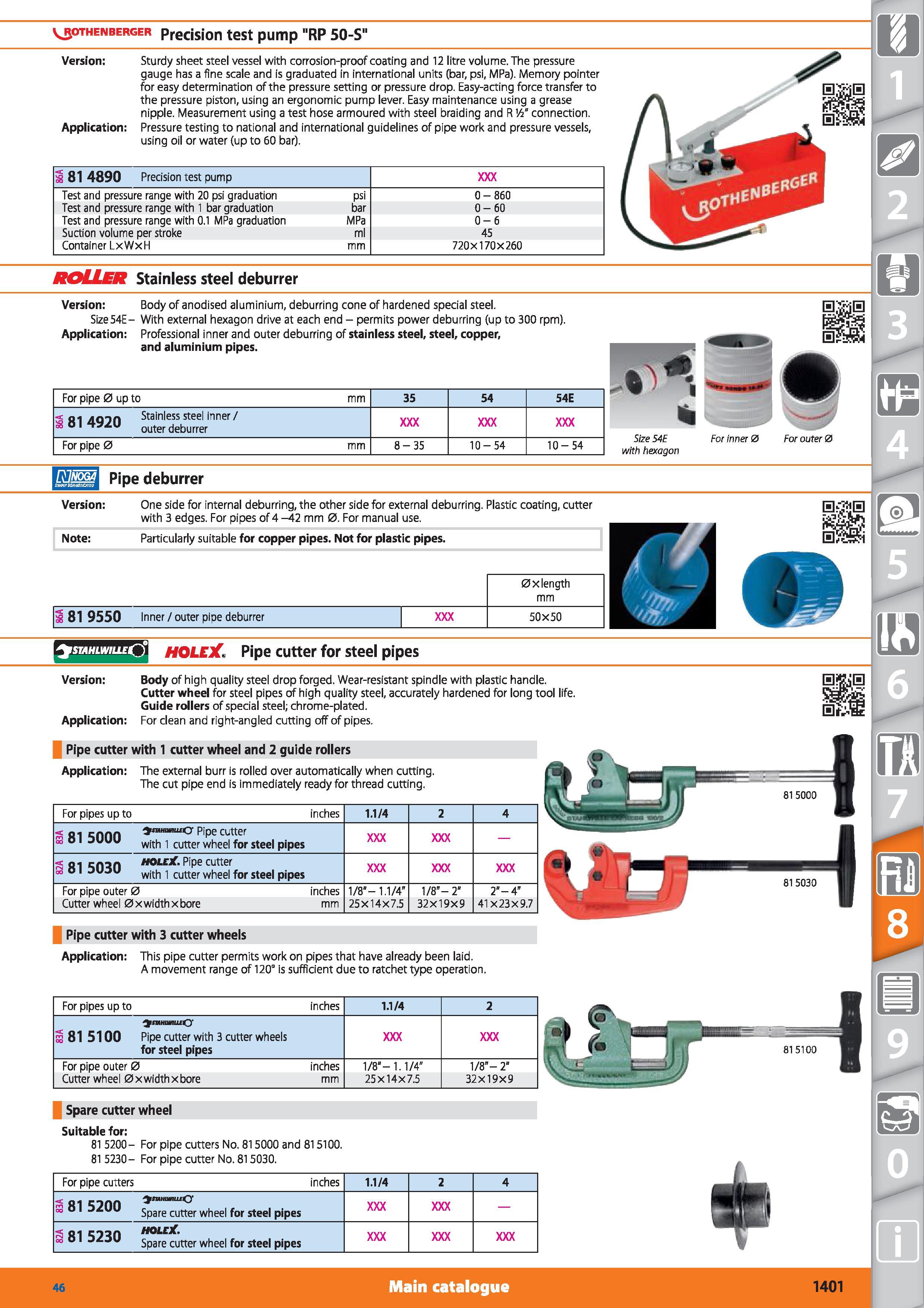 1401 Vjjothenberger Precision test pump RP 50-S Version Sturdy sheet steel vessel with corrosion-proof coating and 12 litre volume The pressure gauge Каталог HOFFMANN GROUP 2015 Инструмент режущий слесарный измерительный абразивный Оборудование Комплексные поставки для промышленных предприятий Стр. 1401 ENG