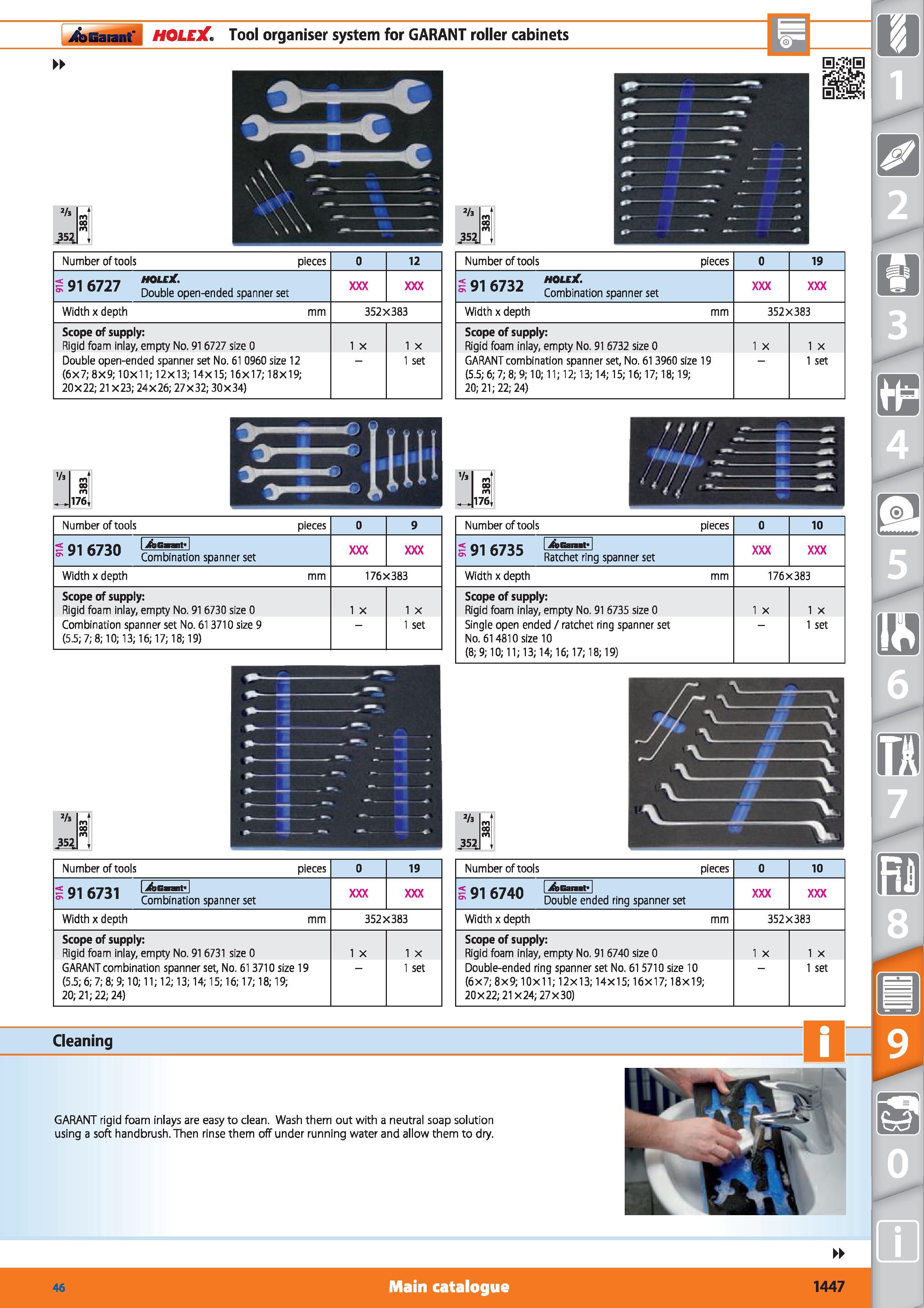 1447 jfo Garant HOLEJCTool organiser system for GARANT roller cabinets 2h Ji m m 352 Number of tools pieces 0 12 ; gi 6727 HOLr Double open-ended span Каталог HOFFMANN GROUP 2015 Инструмент режущий слесарный измерительный абразивный Оборудование Комплексные поставки для промышленных предприятий Стр. 1447 ENG