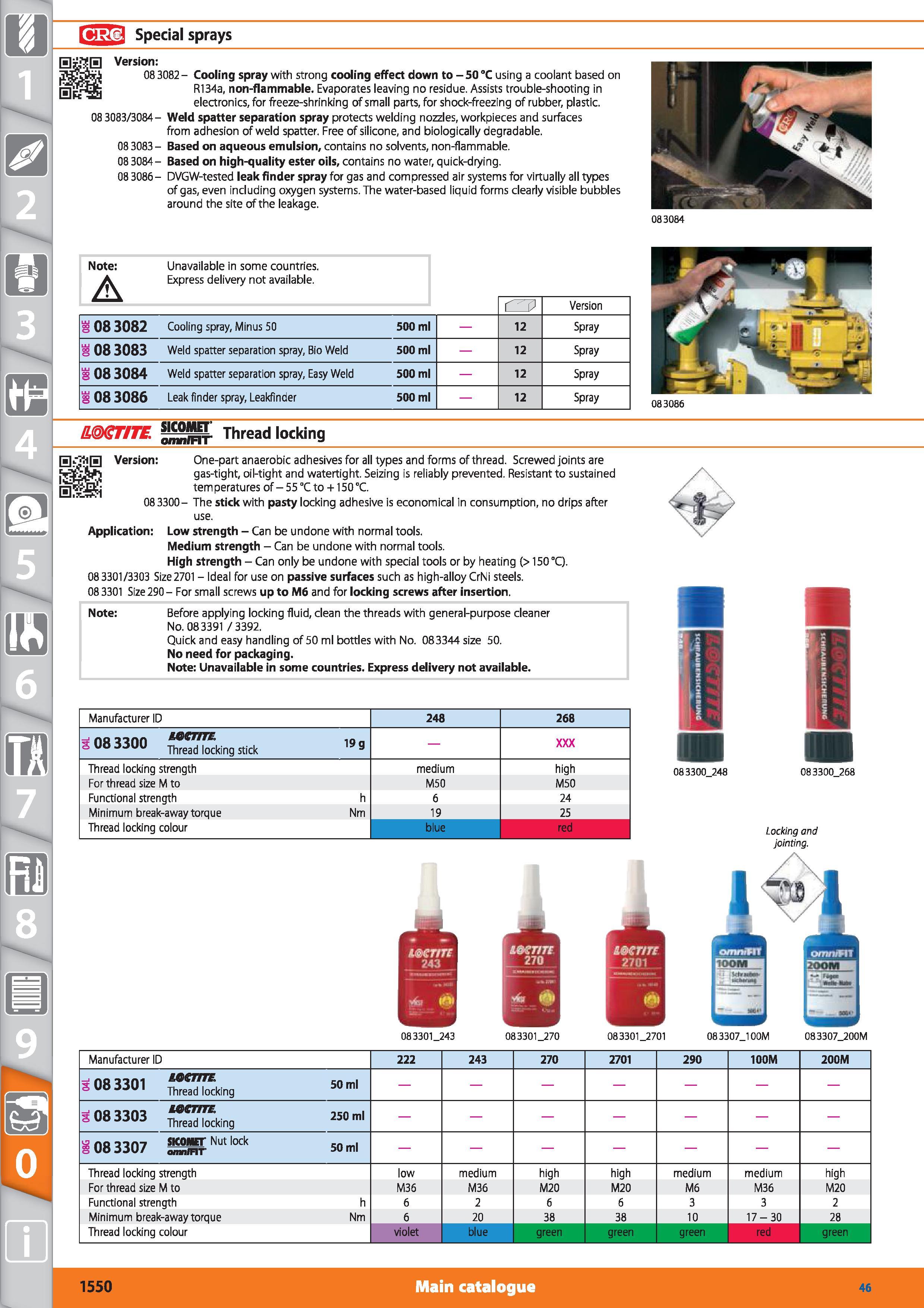 1550 Special sprays Version 08 3082 - Cooling spray with strong cooling effect down to - 50 °C using a coolant based on R134a, non-flammable Evaporate Каталог HOFFMANN GROUP 2015 Инструмент режущий слесарный измерительный абразивный Оборудование Комплексные поставки для промышленных предприятий Стр. 1550 ENG