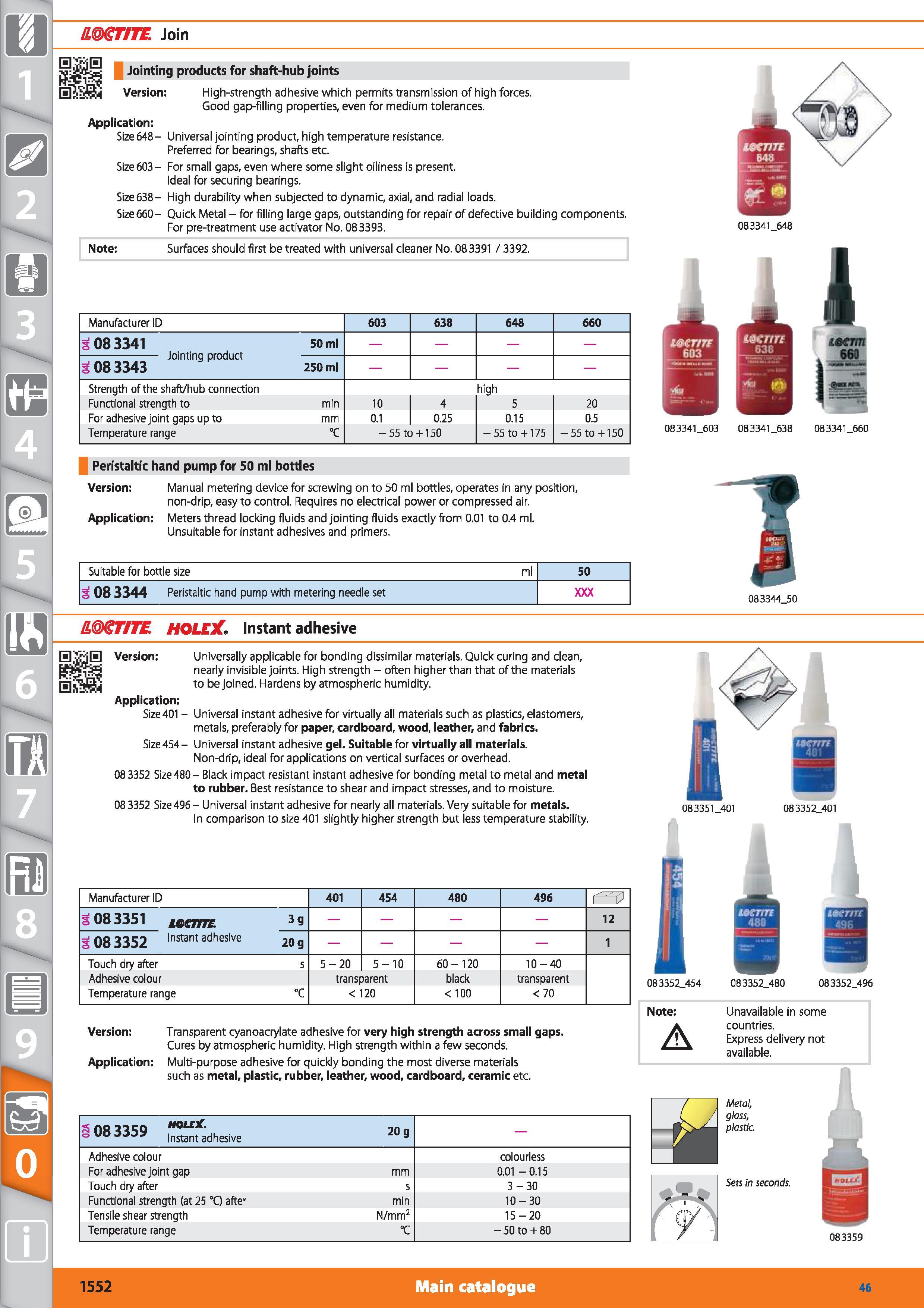 1552 OJ XgT/TE Join Jointing products for shaft-hub joints mm Version High-strength adhesive which permits transmission of high forces Good gap-fillin Каталог HOFFMANN GROUP 2015 Инструмент режущий слесарный измерительный абразивный Оборудование Комплексные поставки для промышленных предприятий Стр. 1552 ENG
