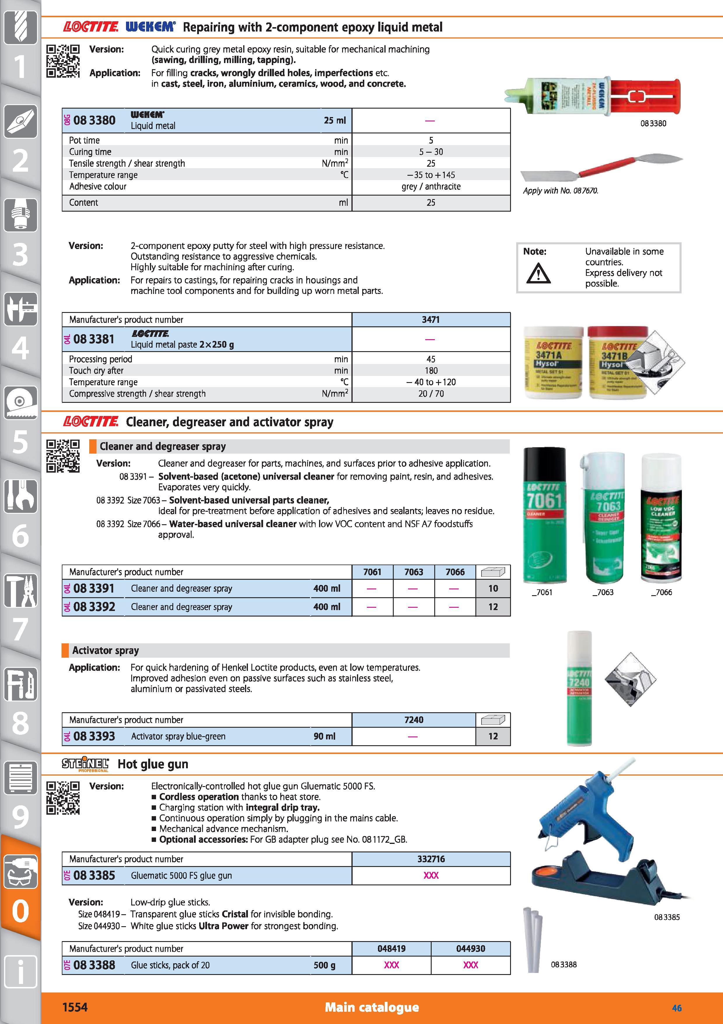 1554 H ( T/TE UICKCM' Repairing with 2-component epoxy liquid metal Version Quick curing grey metal epoxy resin, suitable for mechanical machining Mft Каталог HOFFMANN GROUP 2015 Инструмент режущий слесарный измерительный абразивный Оборудование Комплексные поставки для промышленных предприятий Стр. 1554 ENG