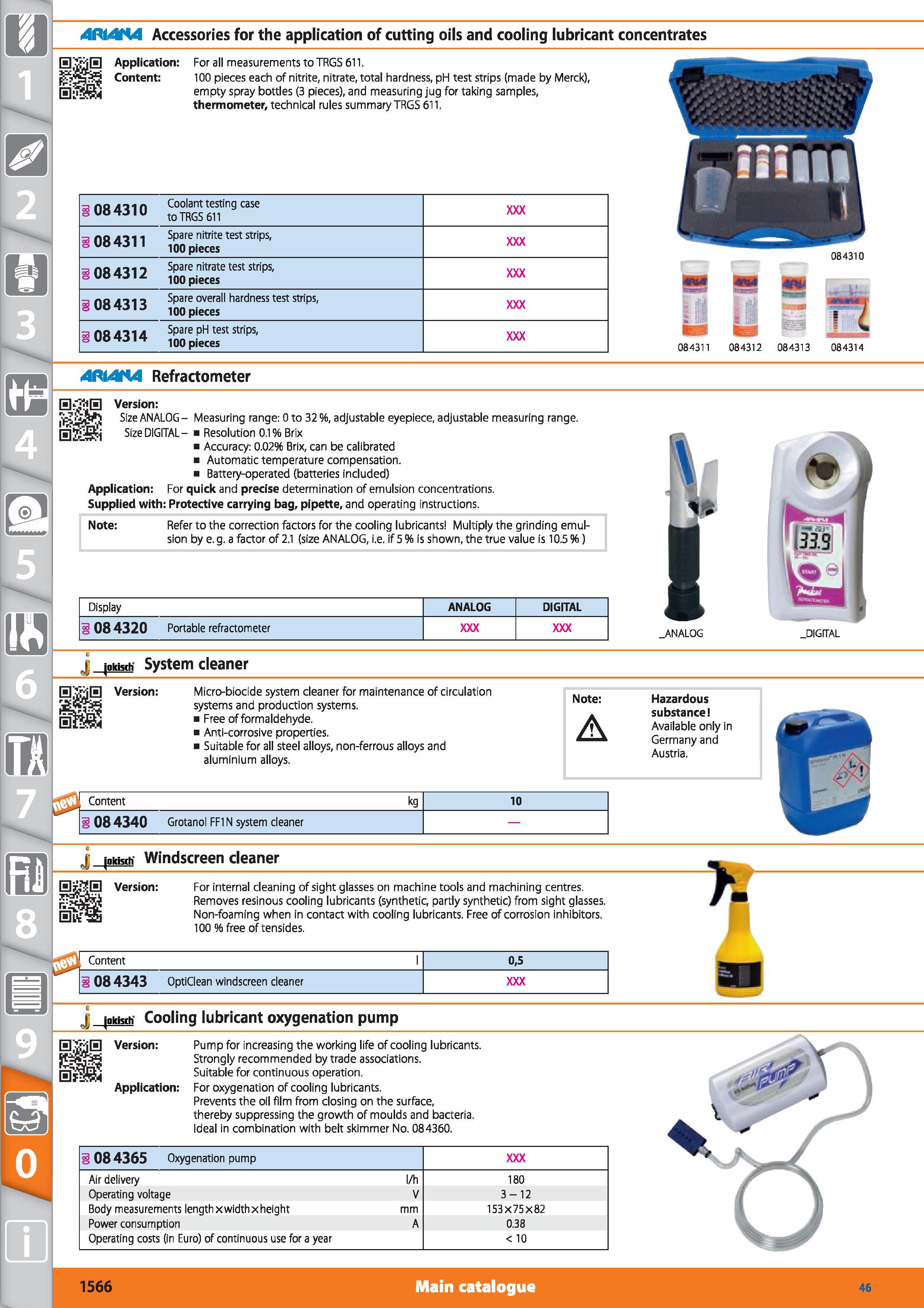 1566 4RI4N4 Accessories for the application of cutting oils and cooling lubricant concentrates 0 Application Content For all measurements toTRGS 611 1 Каталог HOFFMANN GROUP 2015 Инструмент режущий слесарный измерительный абразивный Оборудование Комплексные поставки для промышленных предприятий Стр. 1566 ENG