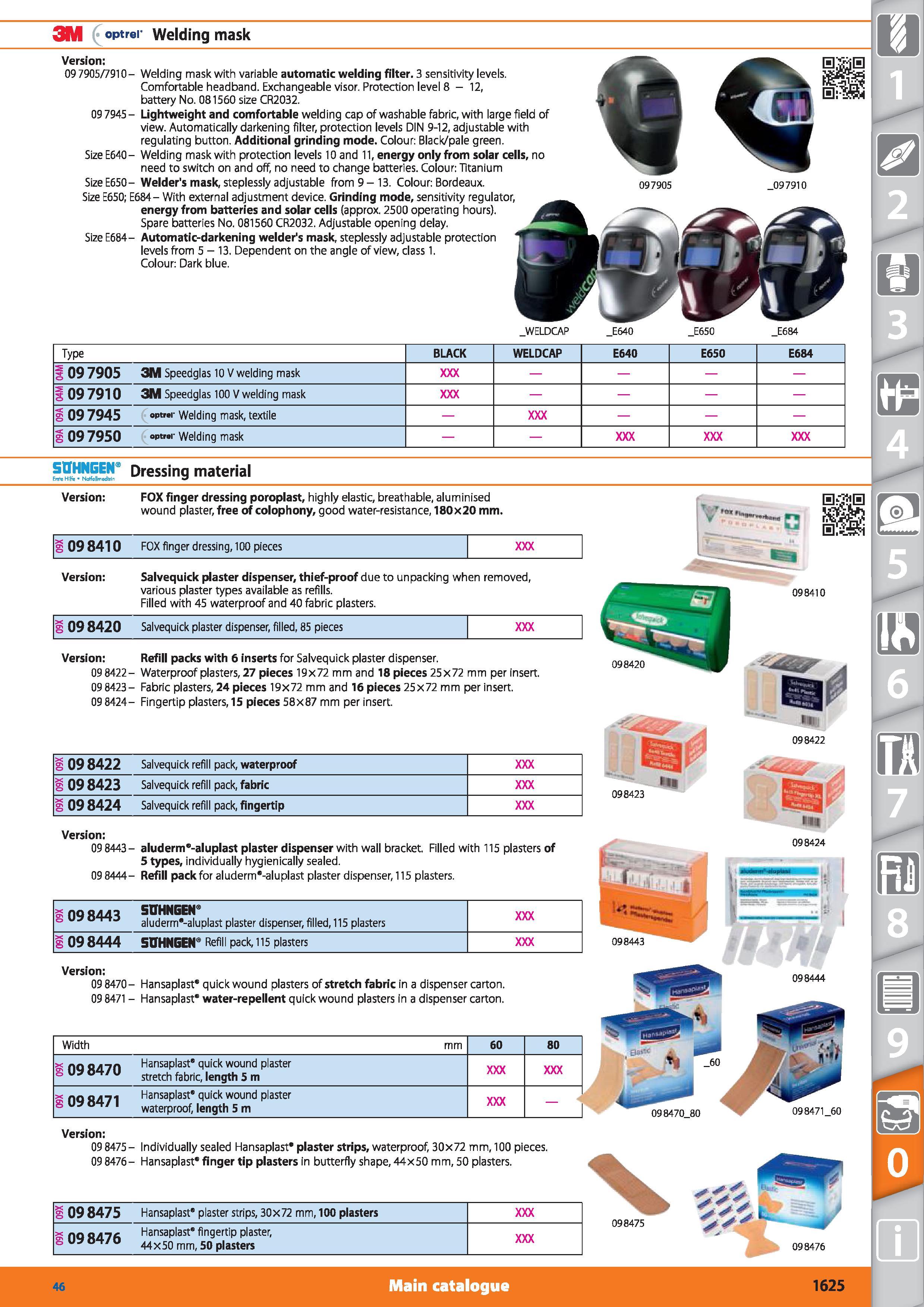 1625 3M optrer Welding mask Version 09 7905/7910 - Welding mask with variable automatic welding filter 3 sensitivity levels Comfortable headband Excha Каталог HOFFMANN GROUP 2015 Инструмент режущий слесарный измерительный абразивный Оборудование Комплексные поставки для промышленных предприятий Стр. 1625 ENG