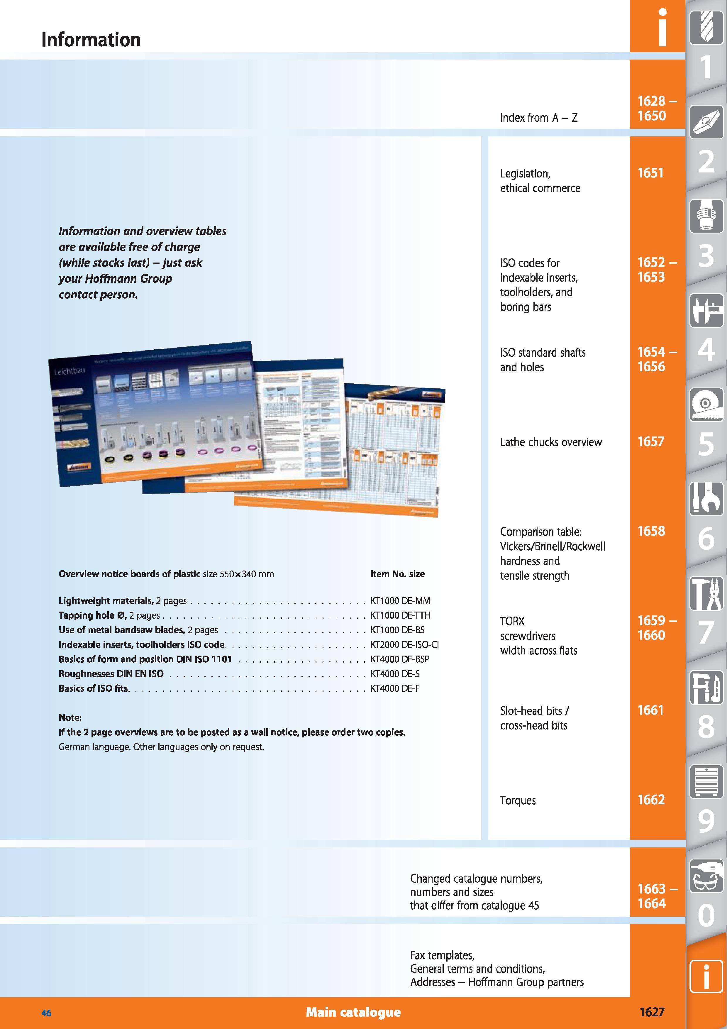 1627 Information Information and overview tables are available free of charge (while stocks last) - just ask your Hoffmann Group contact person Legisl Каталог HOFFMANN GROUP 2015 Инструмент режущий слесарный измерительный абразивный Оборудование Комплексные поставки для промышленных предприятий Стр. 1627 ENG