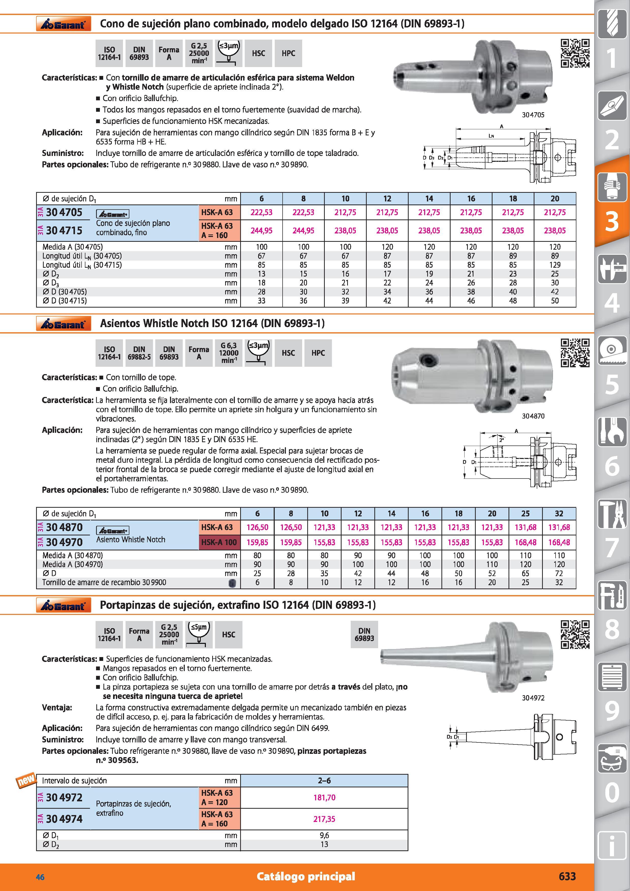 633 Garant Cono de sujeción plano combinado, modelo delgado ISO 12164 (DIN 69893-1) ISO 12164-1 DIN 69893 Forma A G2,5 25000 min-1 HSC HPC Caracterís Каталог HOFFMANN GROUP 2015 Инструмент режущий слесарный измерительный абразивный Оборудование Комплексные поставки для промышленных предприятий Стр. 633 SPA