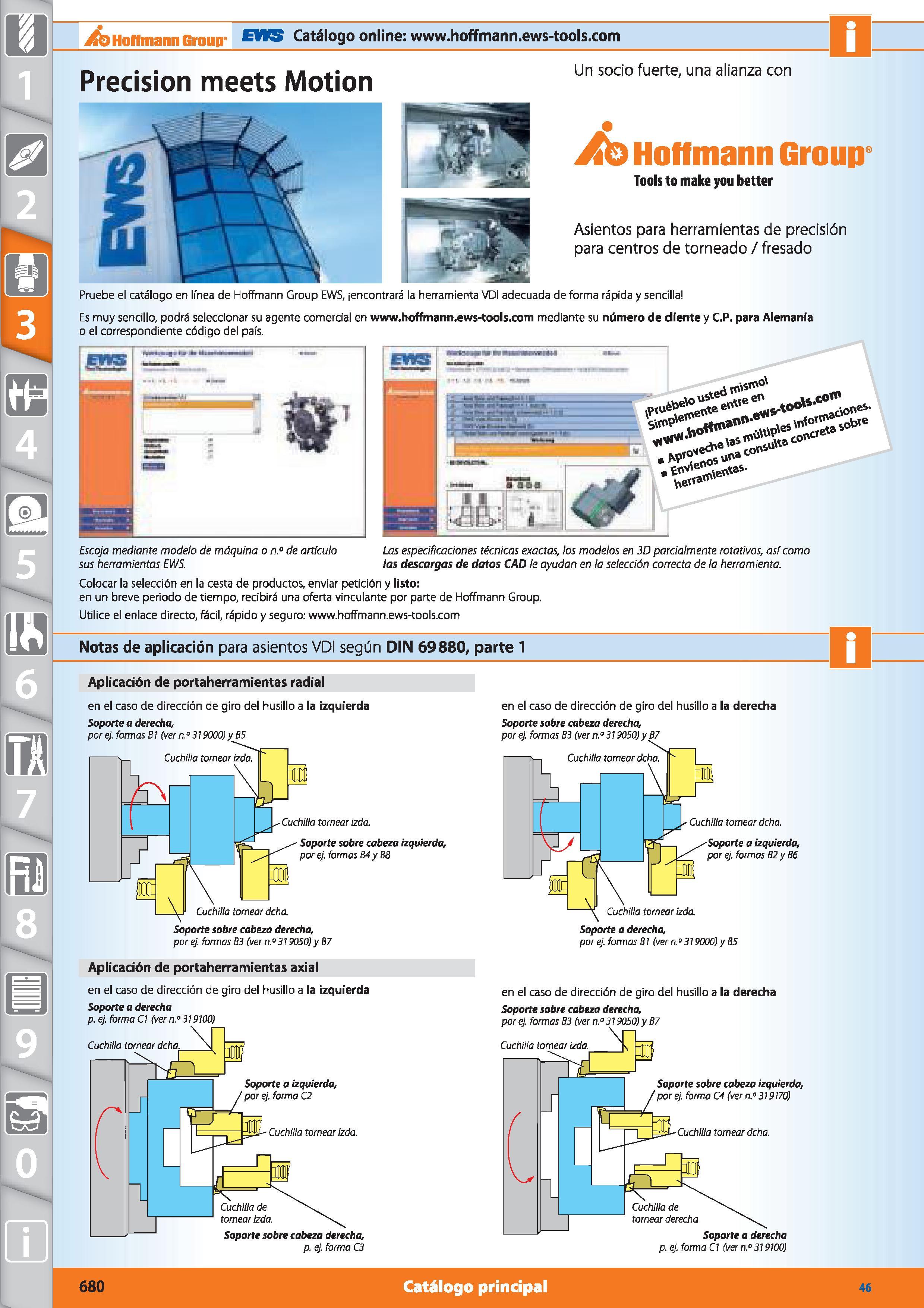 680 ife Hoffmann Group' Catálogo online: www hoffmann ews-tools com Precisión meets Motion Un socio fuerte, una alianza con Es muy sencillo, podrá se Каталог HOFFMANN GROUP 2015 Инструмент режущий слесарный измерительный абразивный Оборудование Комплексные поставки для промышленных предприятий Стр. 680 SPA