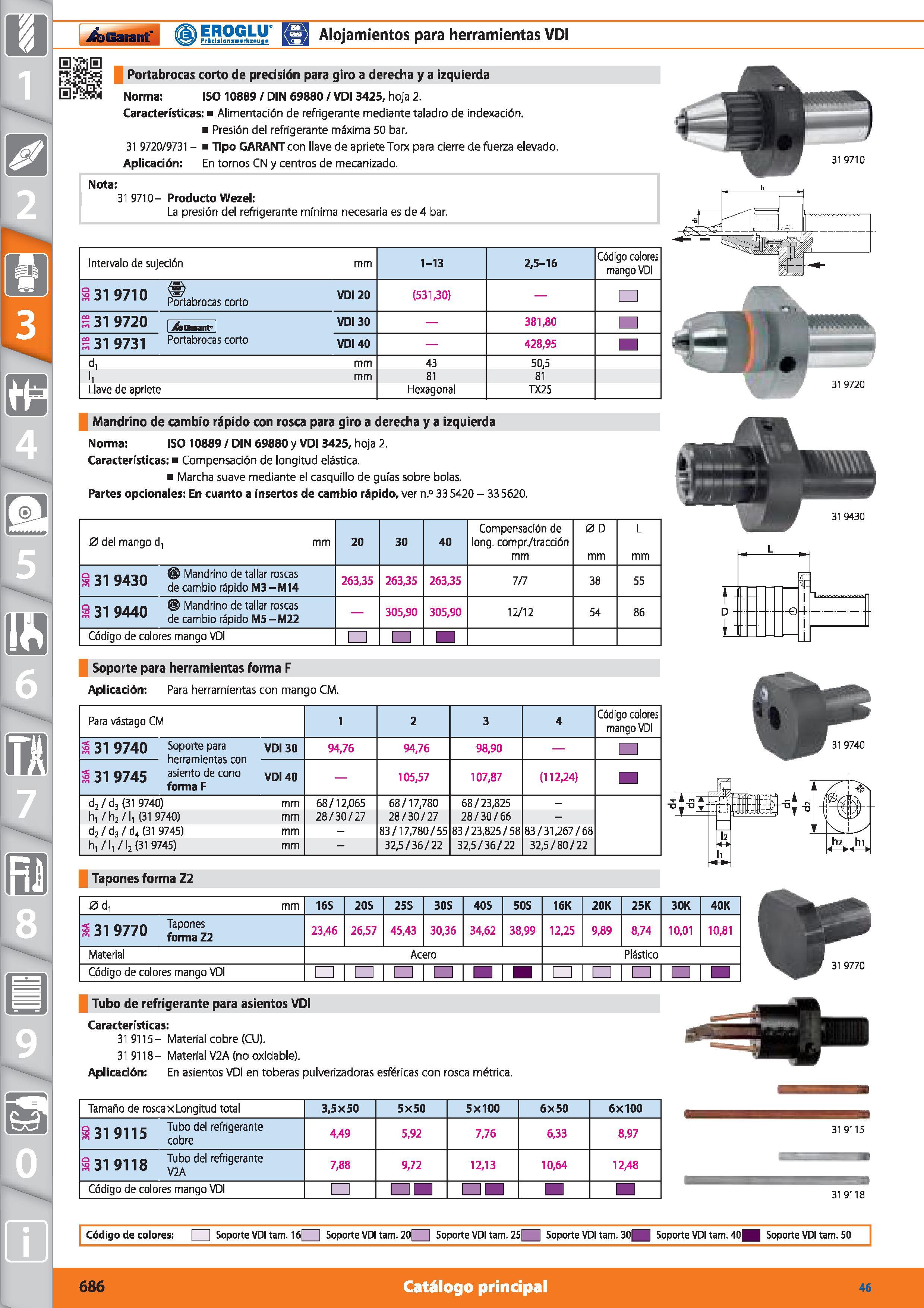 686 m 1 /bGarant ISSSkM O Alojamientos para herramientas VDI Portabrocas corto de precisión para giro a derecha y a izquierda Norma: ISO 10889 / DIN Каталог HOFFMANN GROUP 2015 Инструмент режущий слесарный измерительный абразивный Оборудование Комплексные поставки для промышленных предприятий Стр. 686 SPA