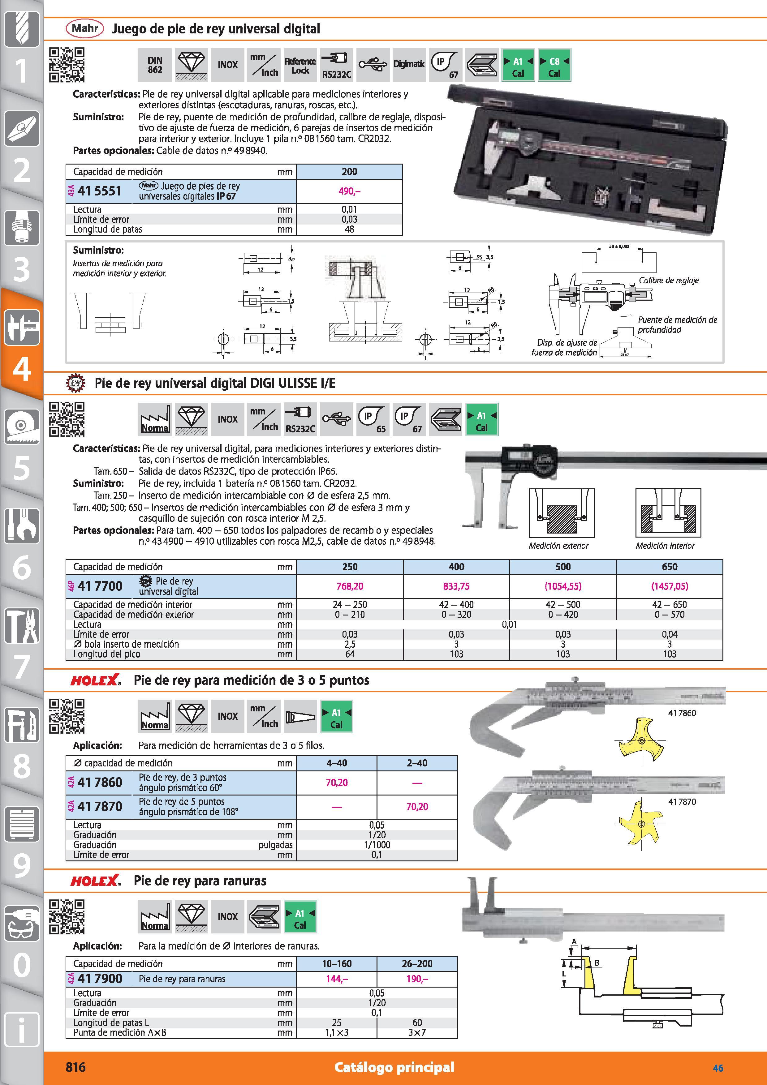 816 m 1 (Mahr) Juego de pie de rey universal digital Suministro: Insertos de medición para medición interior y exterior Calibre de reglaje Puente de Каталог HOFFMANN GROUP 2015 Инструмент режущий слесарный измерительный абразивный Оборудование Комплексные поставки для промышленных предприятий Стр. 816 SPA