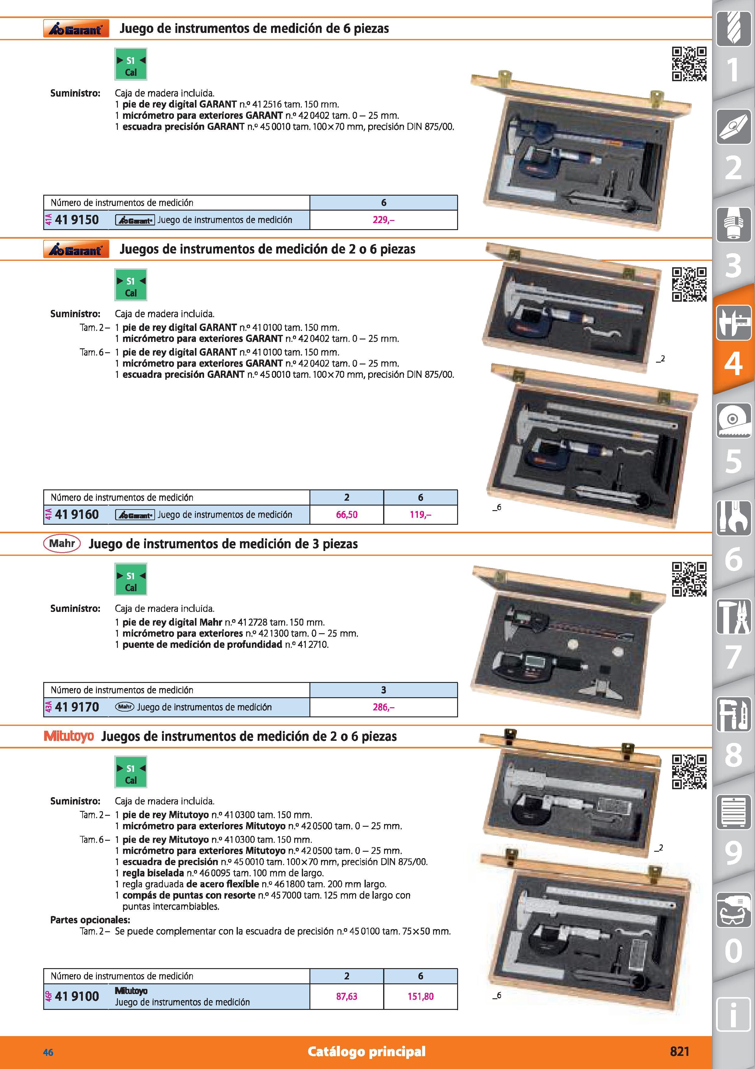 821 Número de instrumentos de medición 2 6 5 41 9160 1 i&Gnif 1 Jueqo de instrumentos de medición 66,50 119- (Mahr) Juego de instrumentos de medición Каталог HOFFMANN GROUP 2015 Инструмент режущий слесарный измерительный абразивный Оборудование Комплексные поставки для промышленных предприятий Стр. 821 SPA