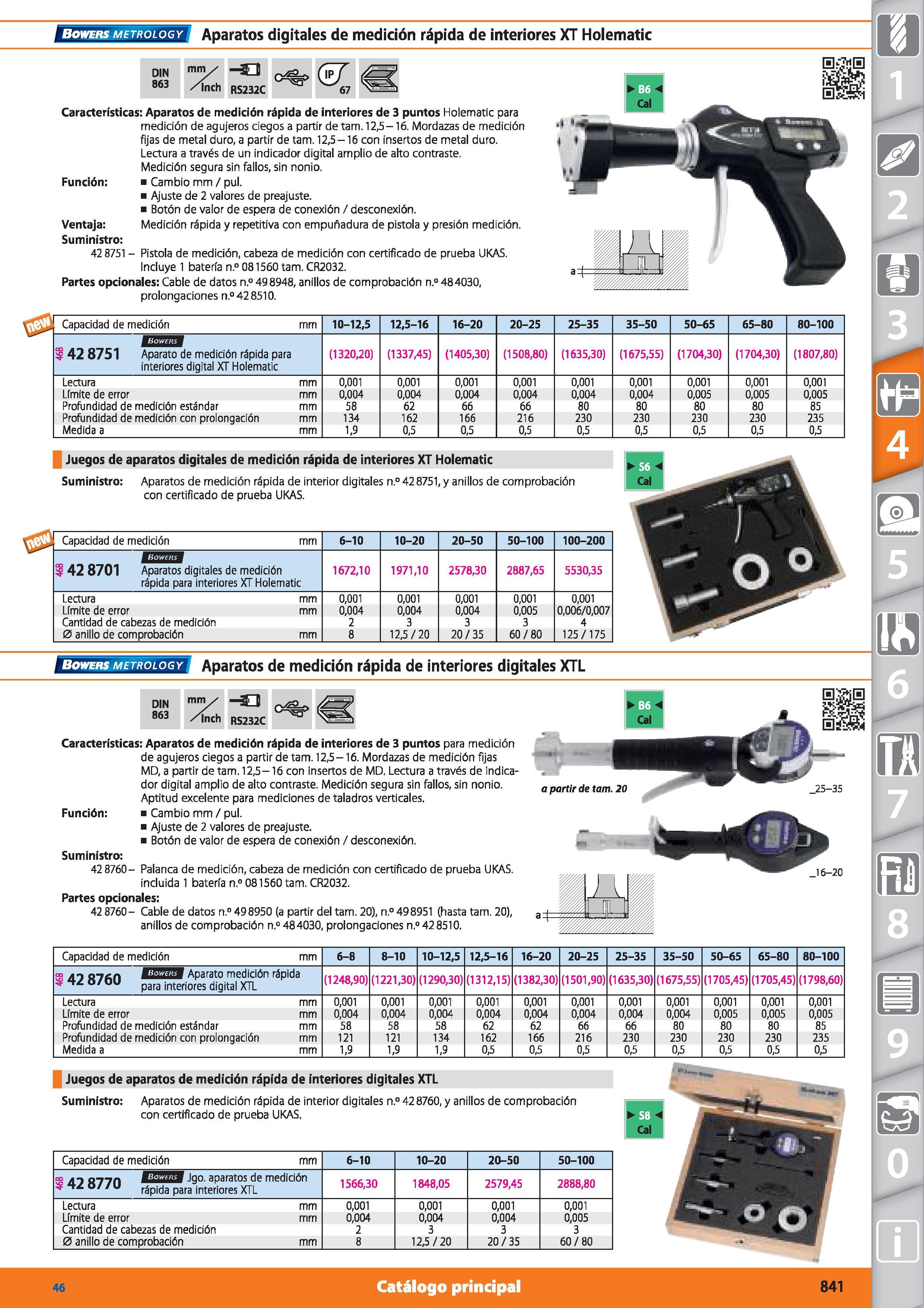 841 Bowers metrology Aparatos digitales de medición rápida de interiores XT Holematic DIN 863 mm✓ /ínch RS232C (ü¡r 67 Características: Aparatos de m Каталог HOFFMANN GROUP 2015 Инструмент режущий слесарный измерительный абразивный Оборудование Комплексные поставки для промышленных предприятий Стр. 841 SPA