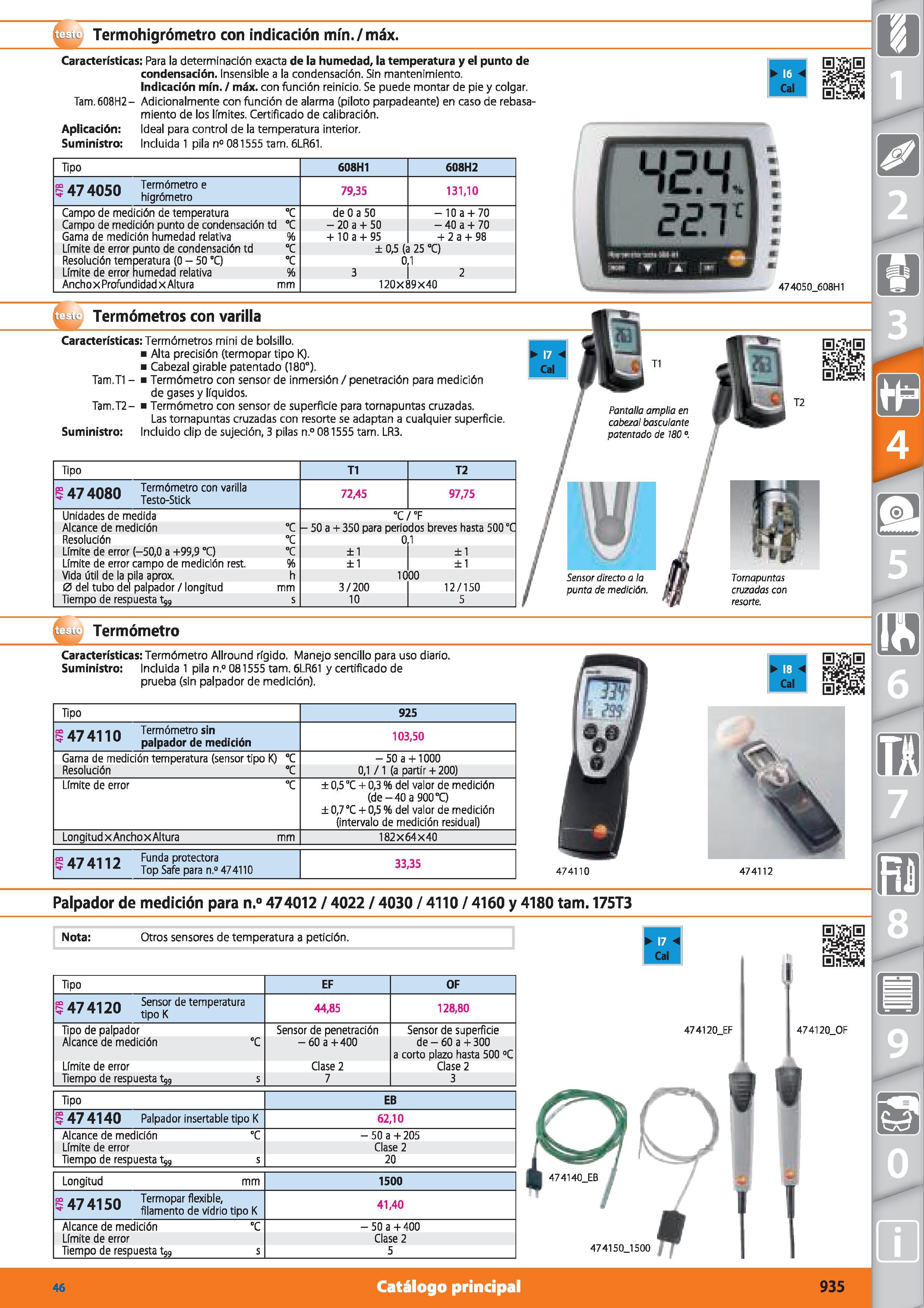 935 Termohigrómetro con indicación mín /máx Características: Para la determinación exacta de la humedad, la temperatura y el punto de condensación In Каталог HOFFMANN GROUP 2015 Инструмент режущий слесарный измерительный абразивный Оборудование Комплексные поставки для промышленных предприятий Стр. 935 SPA