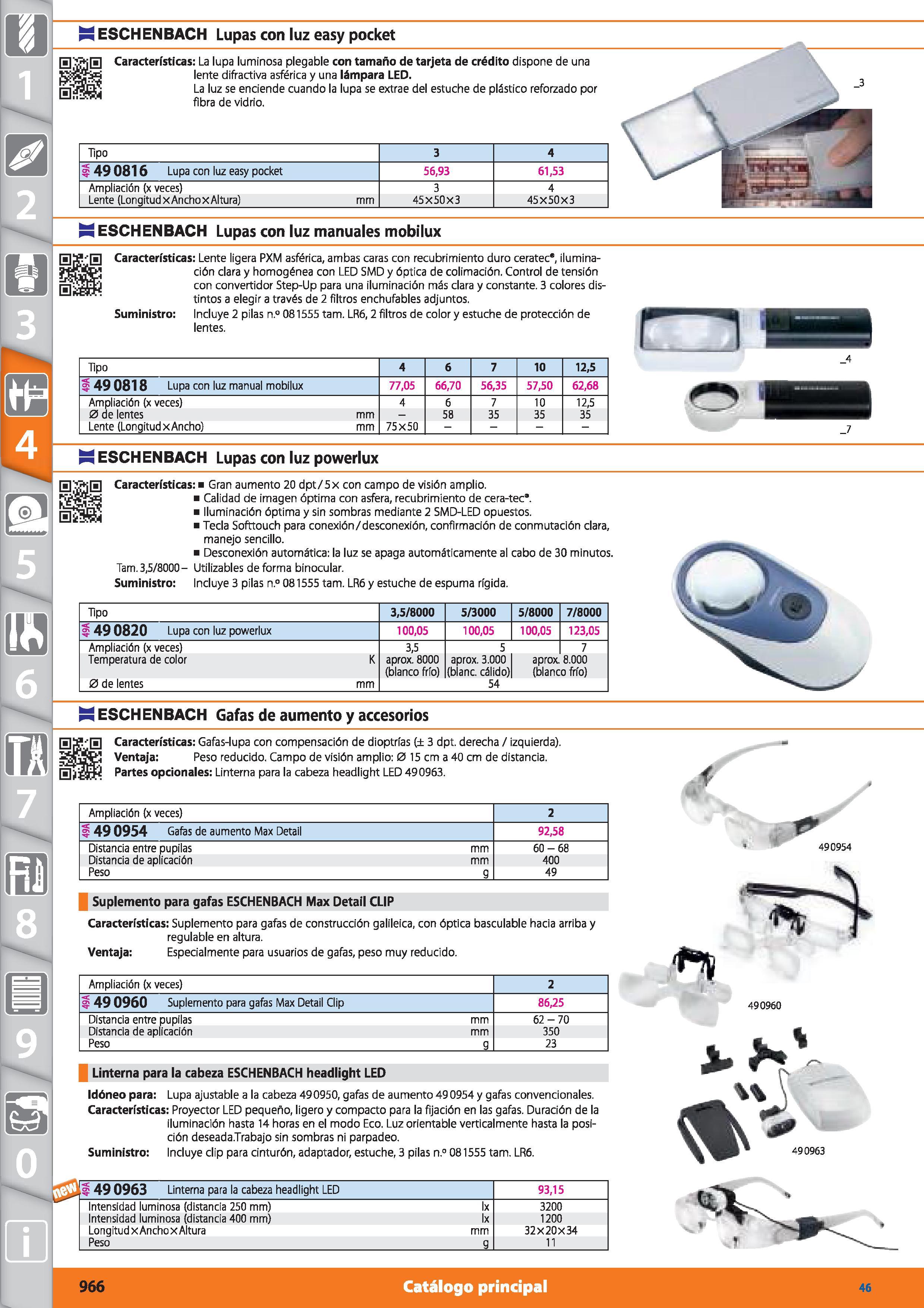 966 m 1 tí ESCHENBACH Lupas con luz easy pocket 0 Características: La lupa luminosa plegable con tamaño de tarjeta de crédito dispone de una lente di Каталог HOFFMANN GROUP 2015 Инструмент режущий слесарный измерительный абразивный Оборудование Комплексные поставки для промышленных предприятий Стр. 966 SPA