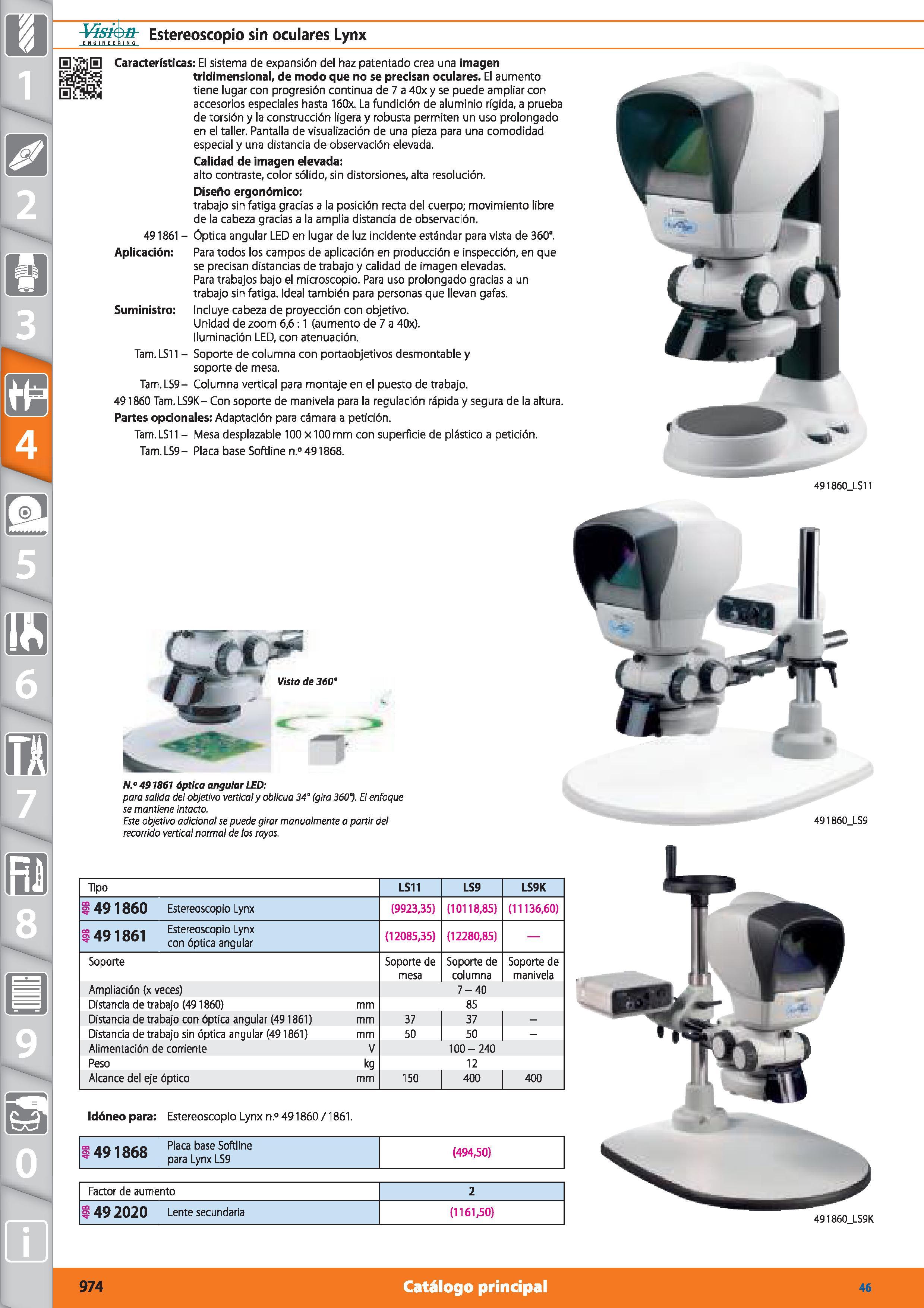 974 Estereoscopio sin oculares Lynx Características: El sistema de expansión del haz patentado crea una imagen tridimensional, de modo que no se prec Каталог HOFFMANN GROUP 2015 Инструмент режущий слесарный измерительный абразивный Оборудование Комплексные поставки для промышленных предприятий Стр. 974 SPA