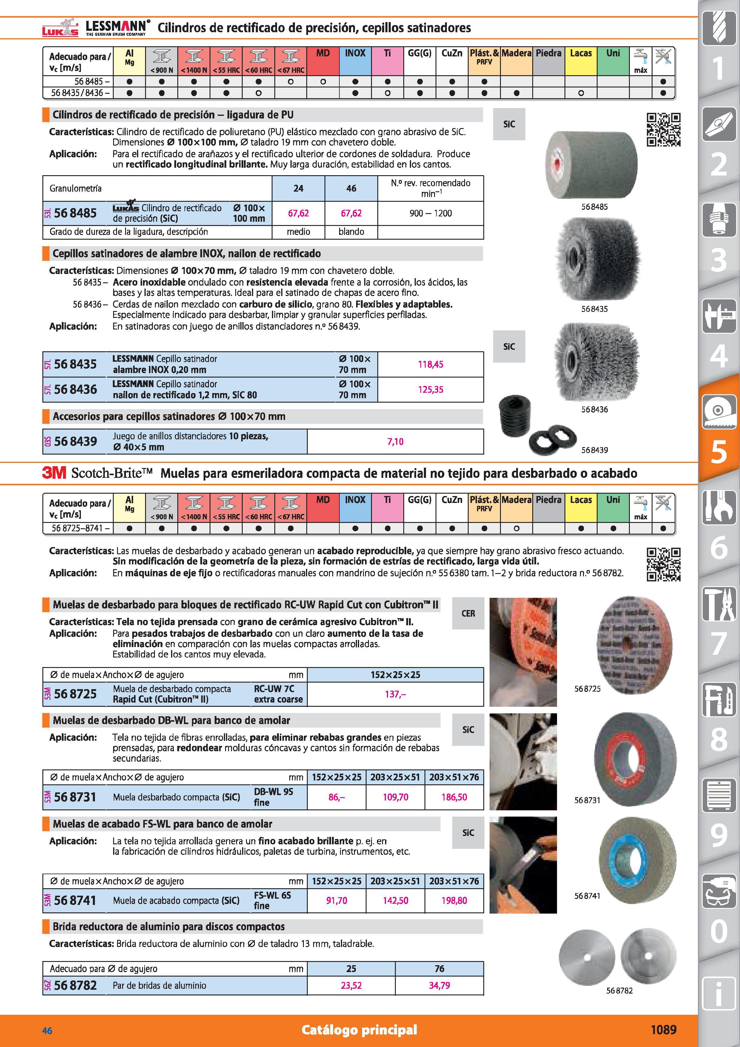 1089 ¡7¡¡¿ LESSMANN” Cilindros de rectificado de precisión, cepillos satinadores J THE GERMAN BRU5H CCMPANY ' I Adecuado para/ vc m/s Al Mg <900 N <14 Каталог HOFFMANN GROUP 2015 Инструмент режущий слесарный измерительный абразивный Оборудование Комплексные поставки для промышленных предприятий Стр. 1089 SPA