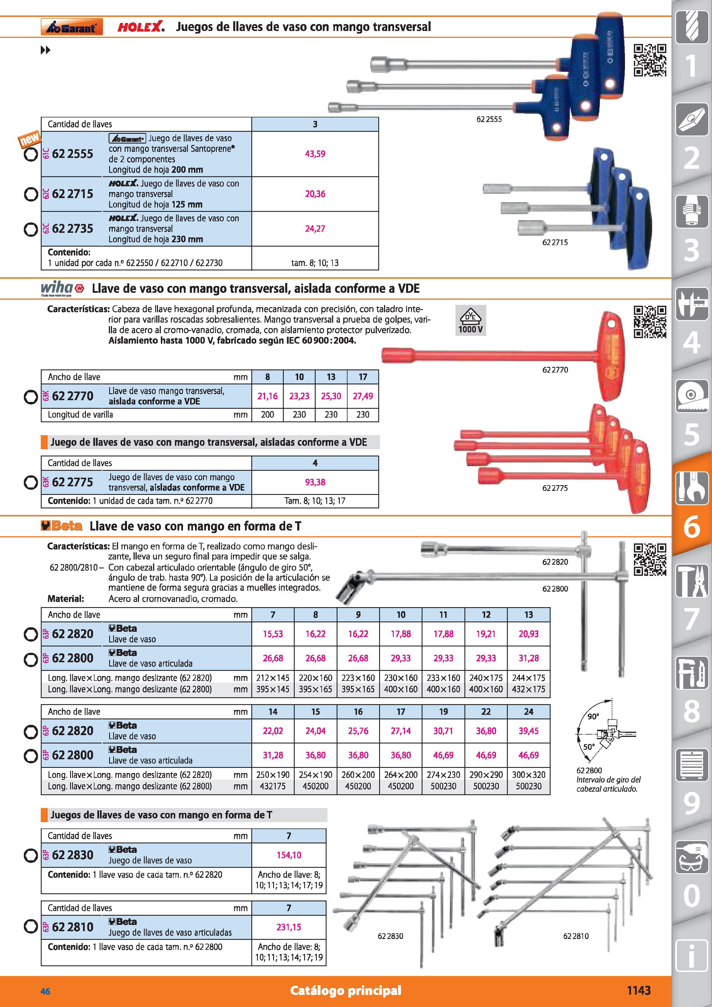 1143 Garant ¡ HOLEX Juegos de llaves de vaso con mango transversal O o o Cantidad de llaves 3 1 i&cmf 1 Jueqo de llaves de vaso y tccc con mango trans Каталог HOFFMANN GROUP 2015 Инструмент режущий слесарный измерительный абразивный Оборудование Комплексные поставки для промышленных предприятий Стр. 1143 SPA
