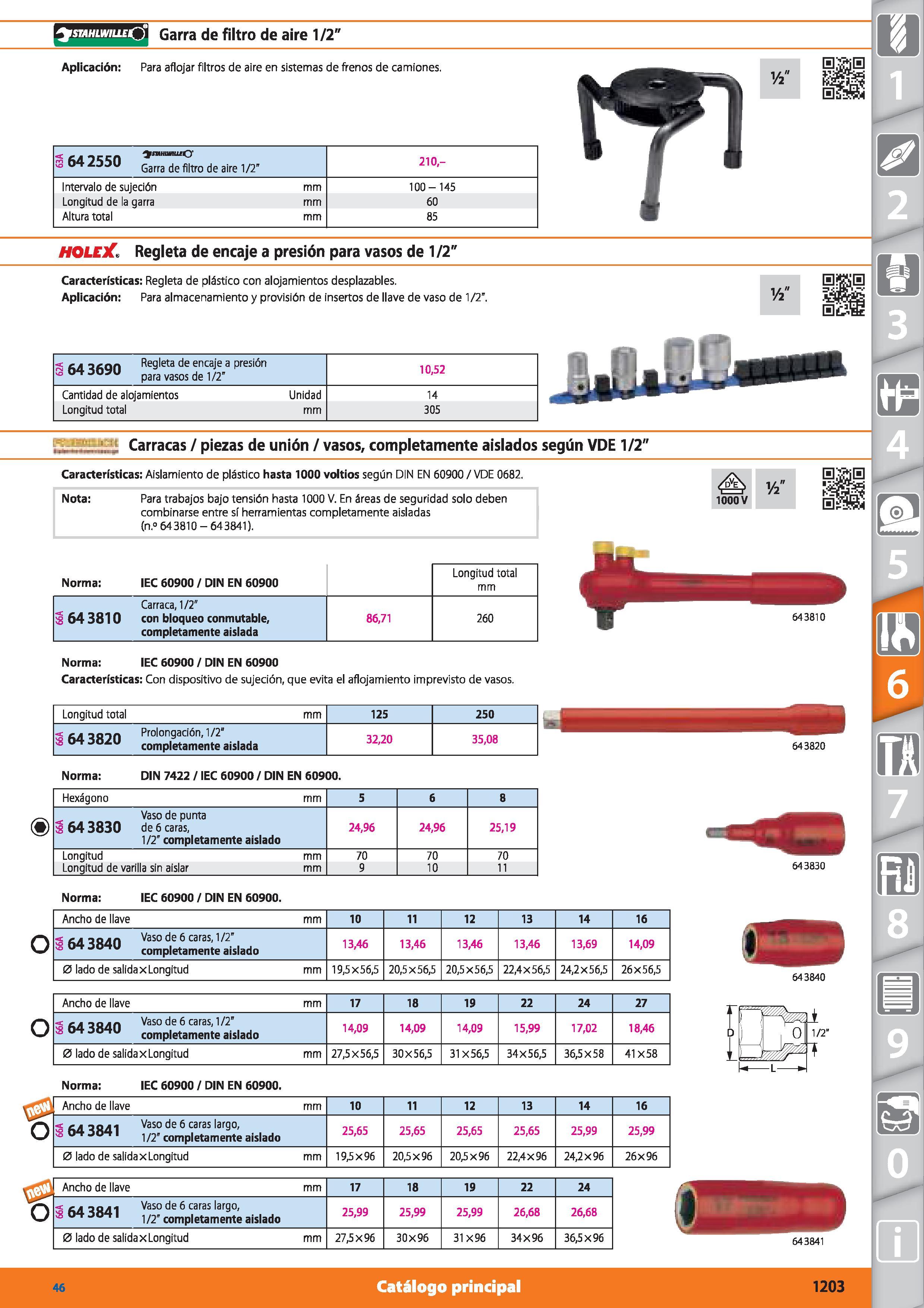 1203 stahlwhieQ Garra de filtro de aire 1/2 Aplicación: Para aflojar filtros de aire en sistemas de frenos de camiones 1 t ,qrn nuuumiO- 3 O Z33U Garr Каталог HOFFMANN GROUP 2015 Инструмент режущий слесарный измерительный абразивный Оборудование Комплексные поставки для промышленных предприятий Стр. 1203 SPA