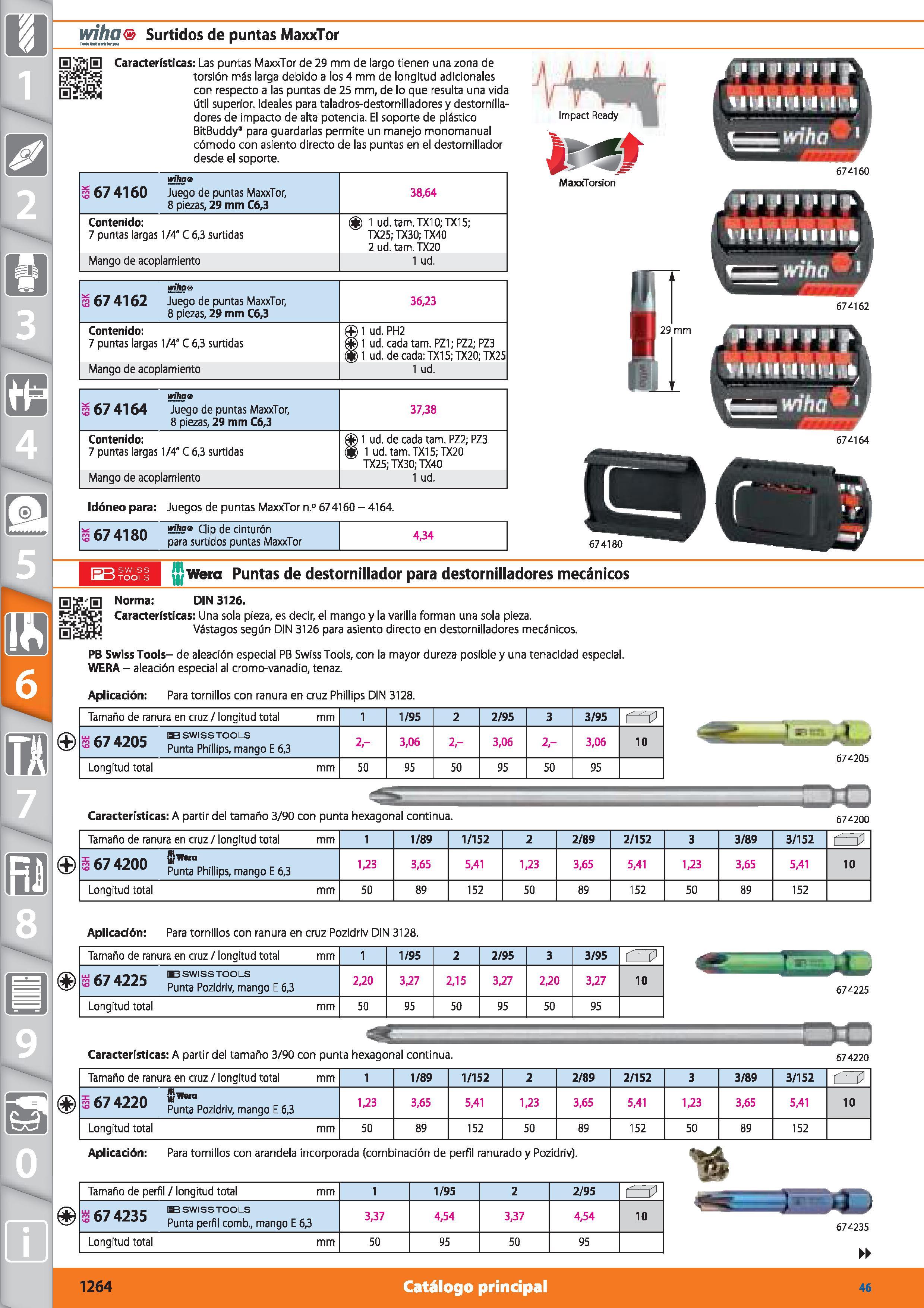 1264 pVí'l'J'l'J i 1 wiha H y¡ il VJÚ; li1111 il ib wiho 1 A m 1 wiha Surtidos de puntas MaxxTor TMH til mor 1 <SL HíffiH Características: Las puntas Каталог HOFFMANN GROUP 2015 Инструмент режущий слесарный измерительный абразивный Оборудование Комплексные поставки для промышленных предприятий Стр. 1264 SPA