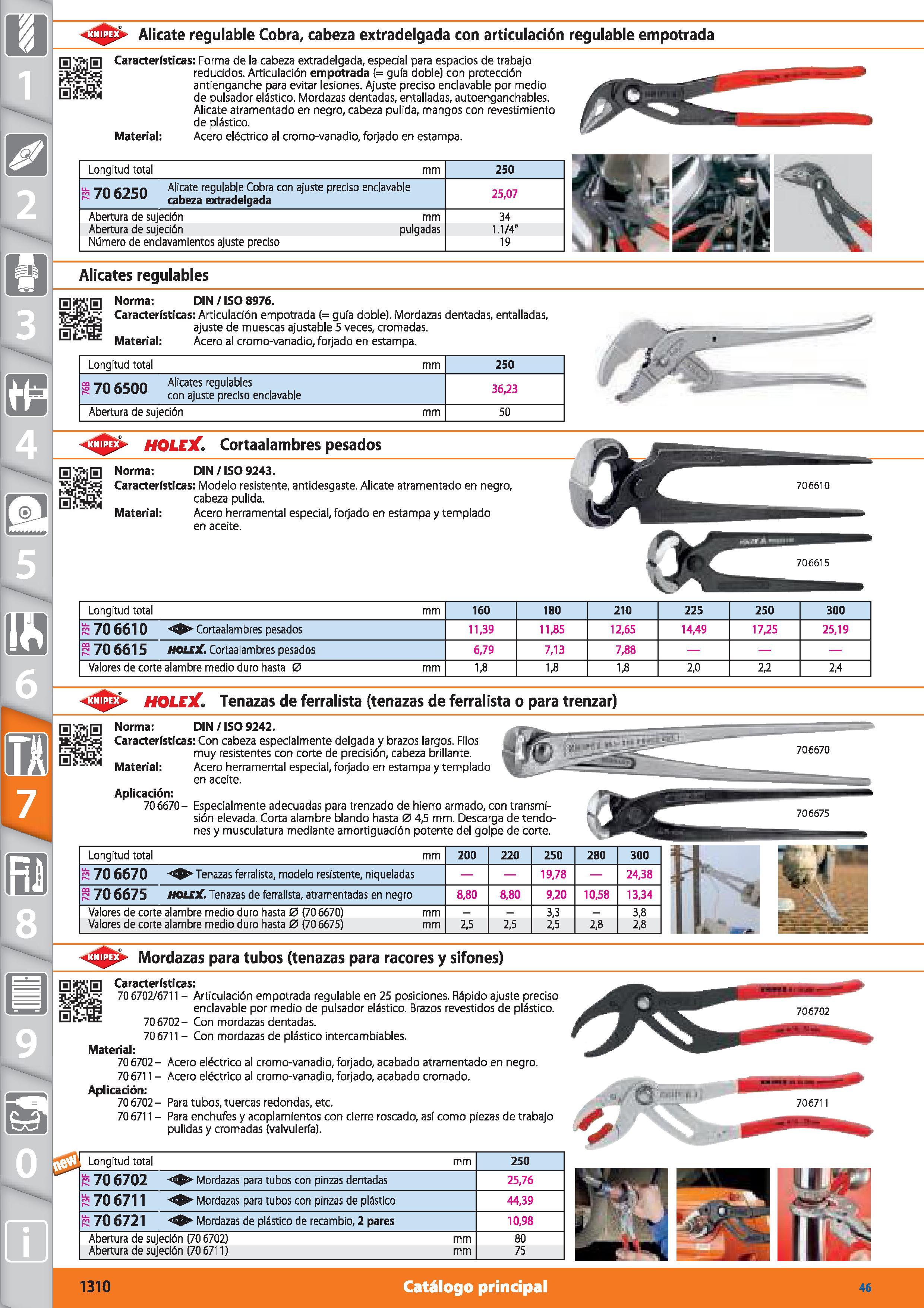 1310 m 1 <3 > Alicate regulable Cobra, cabeza extradelgada con articulación regulable empotrada Q Características: Forma de la cabeza extradelgada, es Каталог HOFFMANN GROUP 2015 Инструмент режущий слесарный измерительный абразивный Оборудование Комплексные поставки для промышленных предприятий Стр. 1310 SPA