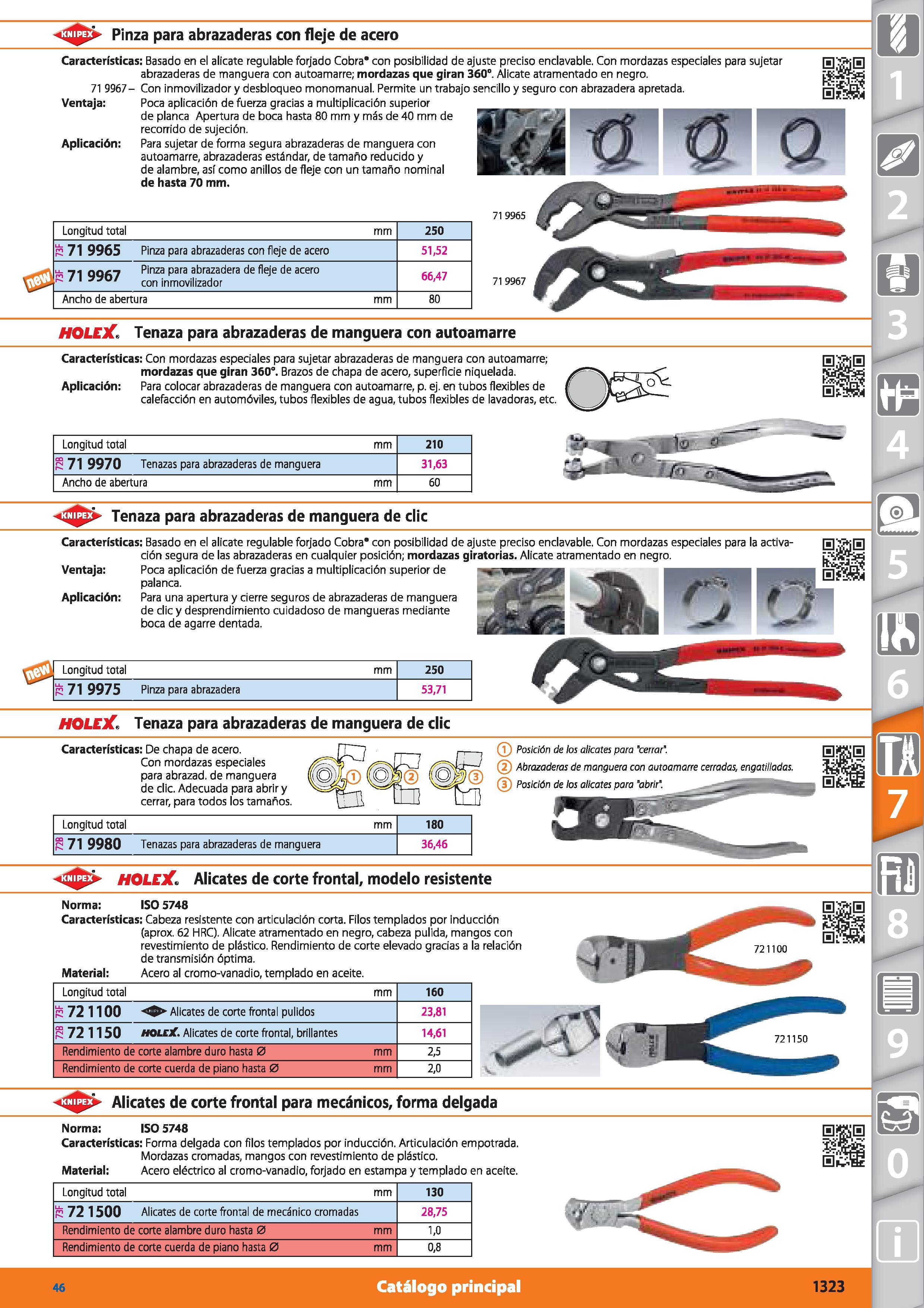 1323 <3 > Pinza para abrazaderas con fleje de acero Características: Basado en el alicate regulable forjado Cobra con posibilidad de ajuste preciso en Каталог HOFFMANN GROUP 2015 Инструмент режущий слесарный измерительный абразивный Оборудование Комплексные поставки для промышленных предприятий Стр. 1323 SPA