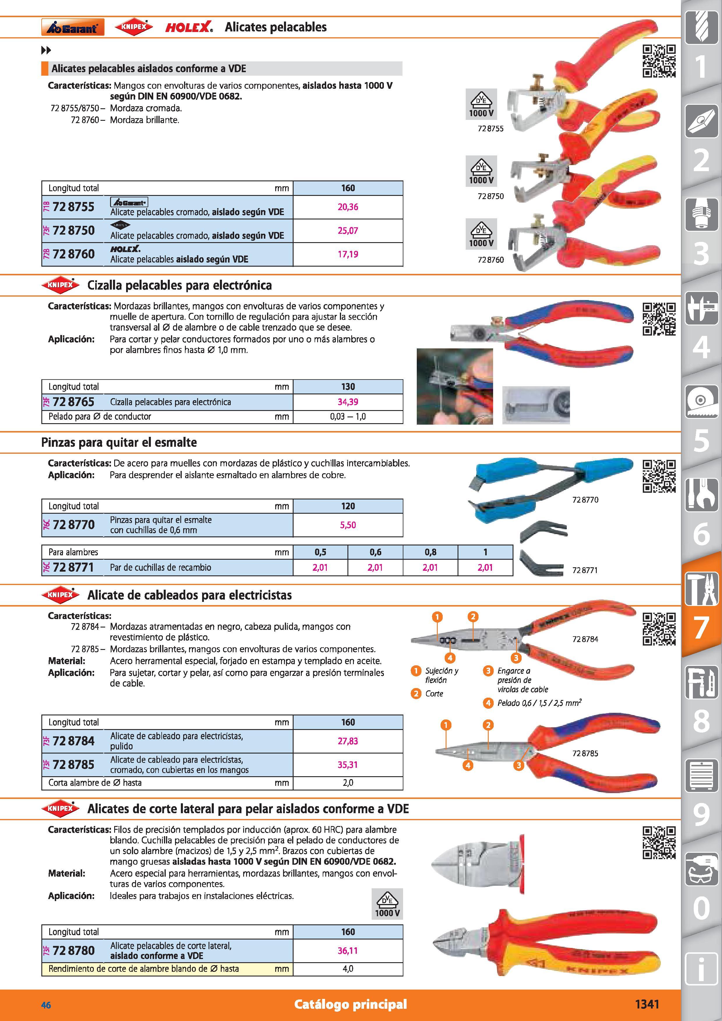 1341 Garant ¡>- HOLEX Alicates pelacables Alicates pelacables aislados conforme a VDE Características: Mangos con envolturas de varios componentes, ai Каталог HOFFMANN GROUP 2015 Инструмент режущий слесарный измерительный абразивный Оборудование Комплексные поставки для промышленных предприятий Стр. 1341 SPA