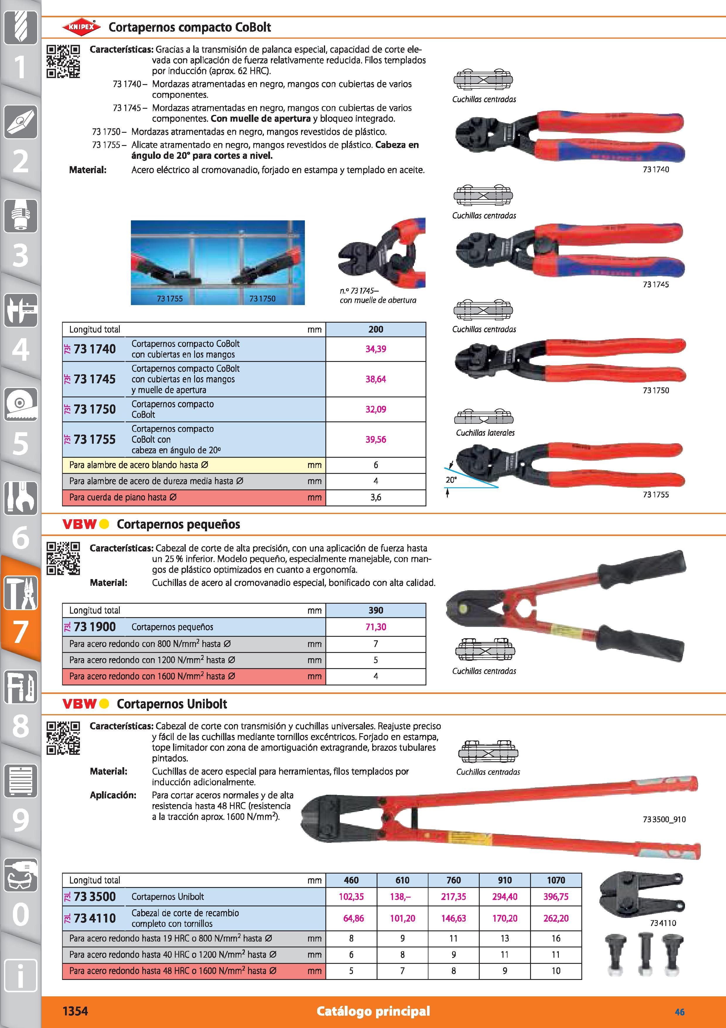 1354 ü Cortapernos compacto CoBolt Características: Gracias a la transmisión de palanca especial, capacidad de corte elevada con aplicación de fuerza Каталог HOFFMANN GROUP 2015 Инструмент режущий слесарный измерительный абразивный Оборудование Комплексные поставки для промышленных предприятий Стр. 1354 SPA