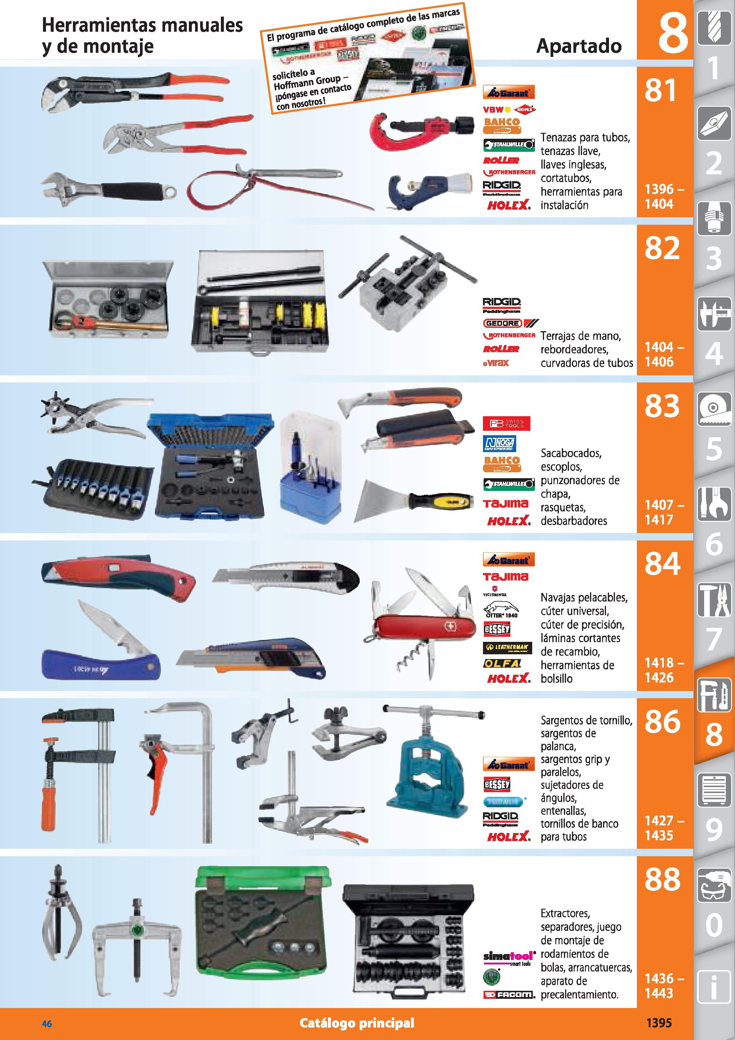 1395 Apartado Garant VBW BAHCO jmhuwue<3 Tenazas para tubos, tenazas llave, llaves inglesas, VROTHENBERGER , Ir” cortatubos, RIDGID , , herramientas p Каталог HOFFMANN GROUP 2015 Инструмент режущий слесарный измерительный абразивный Оборудование Комплексные поставки для промышленных предприятий Стр. 1395 SPA