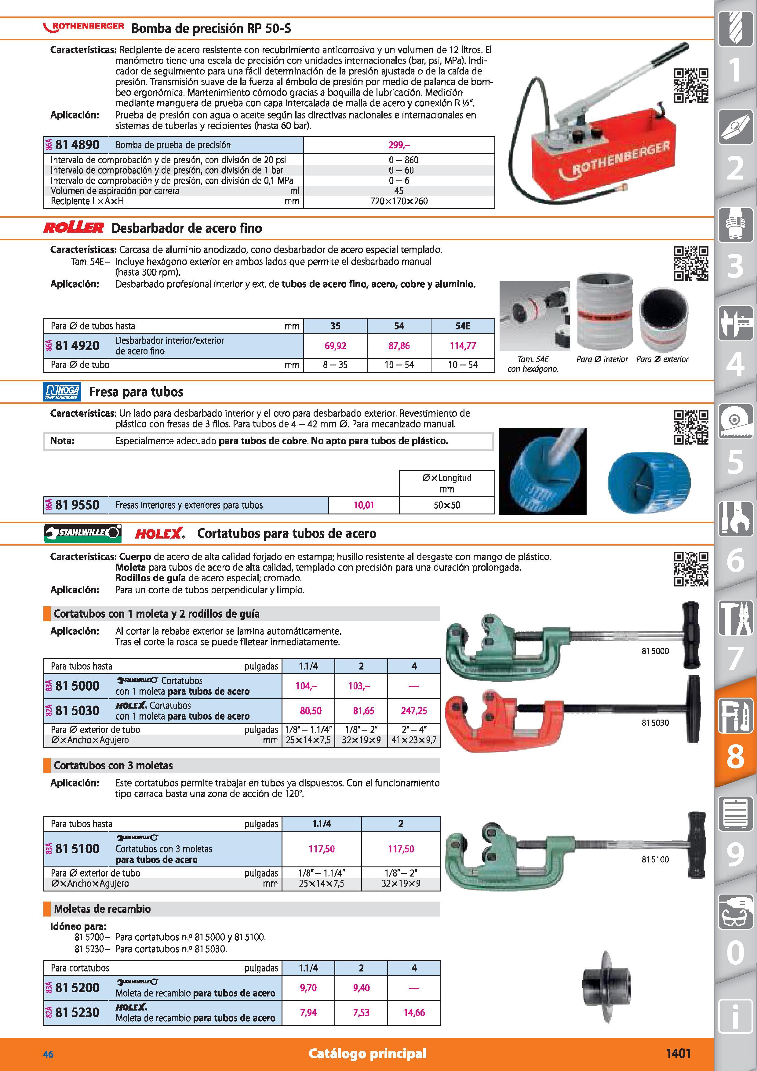 1401 VJJothenberger Bomba de precisión RP 50-S Características: Recipiente de acero resistente con recubrimiento anticorrosivo y un volumen de 12 litr Каталог HOFFMANN GROUP 2015 Инструмент режущий слесарный измерительный абразивный Оборудование Комплексные поставки для промышленных предприятий Стр. 1401 SPA