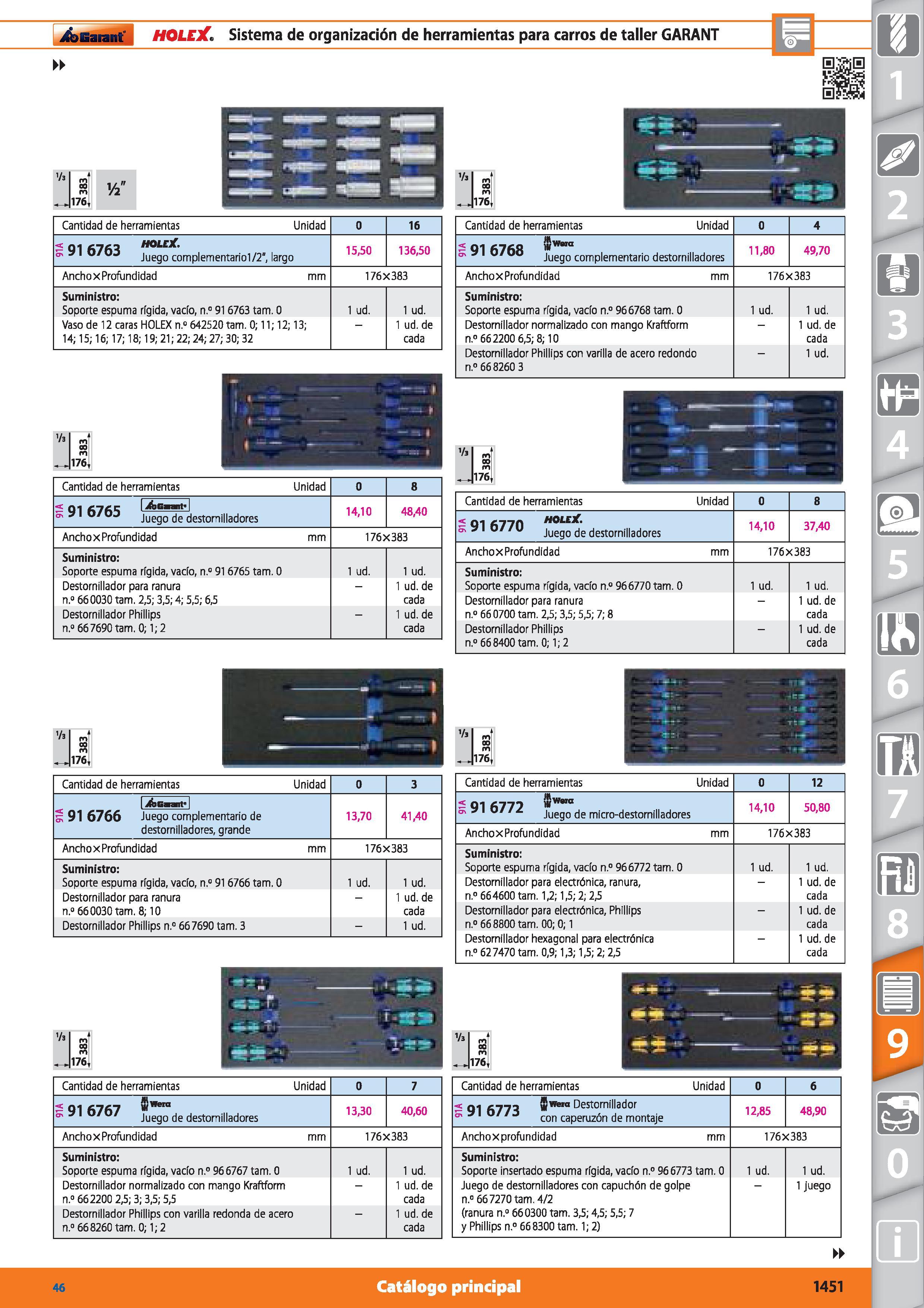 1451 Garant HOLEX Sistema de organización de herramientas para carros de taller GARANT Va 00 m Vi 176 ’/n J> m 00 m 176 ' i i N ' ' < - N 1 1 EJ p Vü Каталог HOFFMANN GROUP 2015 Инструмент режущий слесарный измерительный абразивный Оборудование Комплексные поставки для промышленных предприятий Стр. 1451 SPA