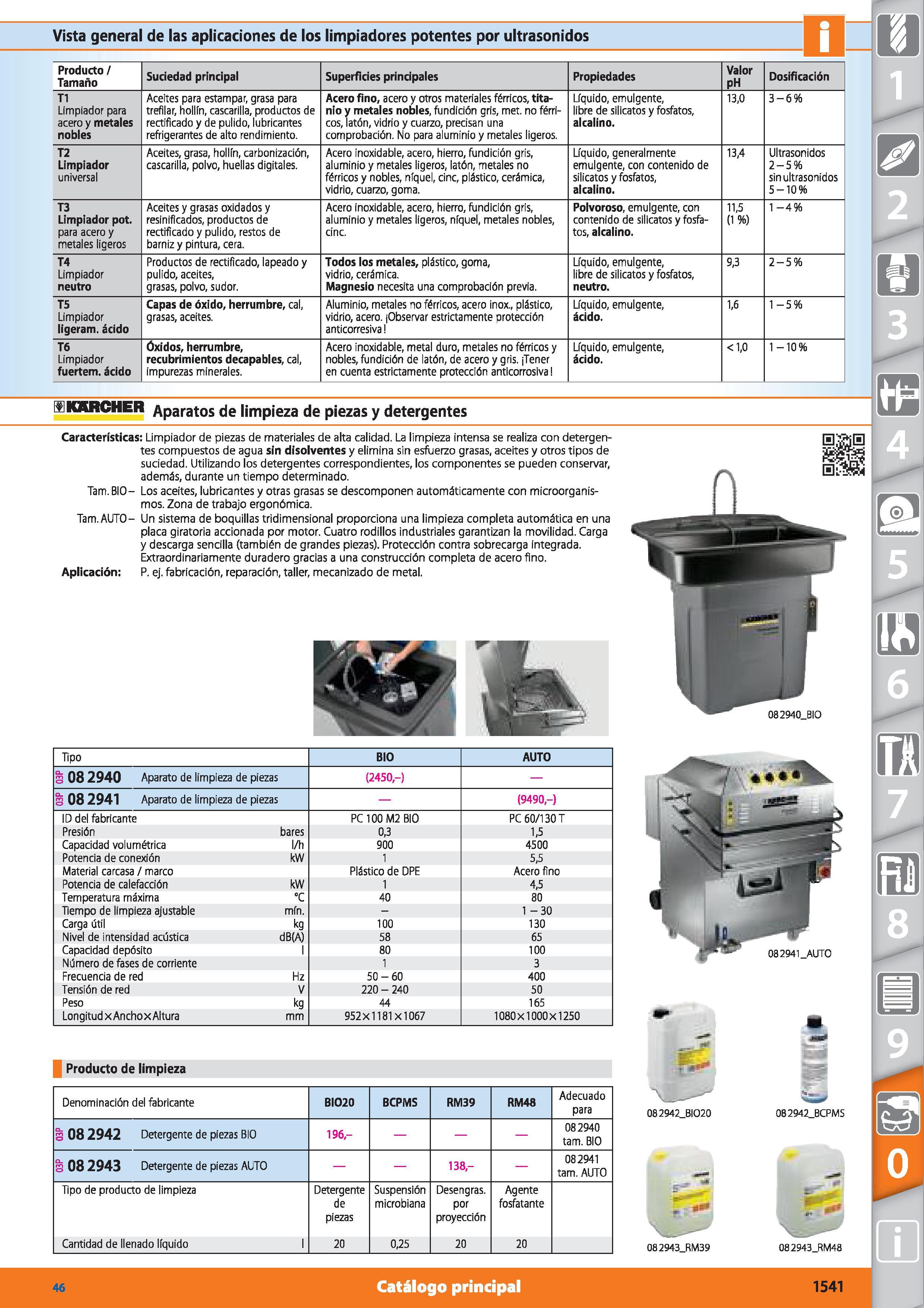 1541 Vista general de las aplicaciones de los limpiadores potentes por ultrasonidos Producto / Tamaño Suciedad principal Superficies principales Propi Каталог HOFFMANN GROUP 2015 Инструмент режущий слесарный измерительный абразивный Оборудование Комплексные поставки для промышленных предприятий Стр. 1541 SPA