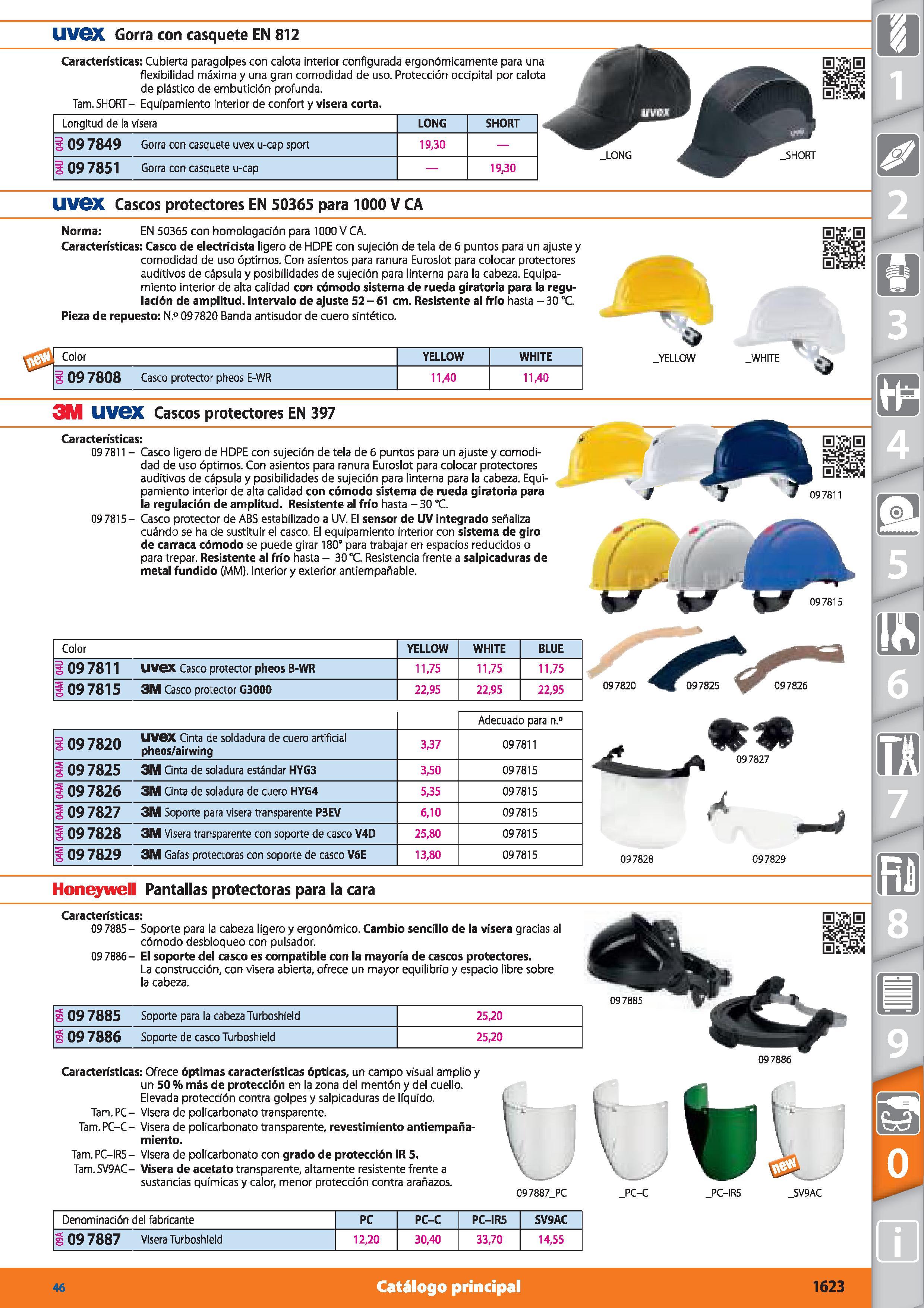1623 1097849 Gorra con casquete uvex u-cap sport 109 7851 Gorra con casquete u-cap UV0X Gorra con casquete EN 812 Longitud de la visera LONG SHORT Car Каталог HOFFMANN GROUP 2015 Инструмент режущий слесарный измерительный абразивный Оборудование Комплексные поставки для промышленных предприятий Стр. 1623 SPA