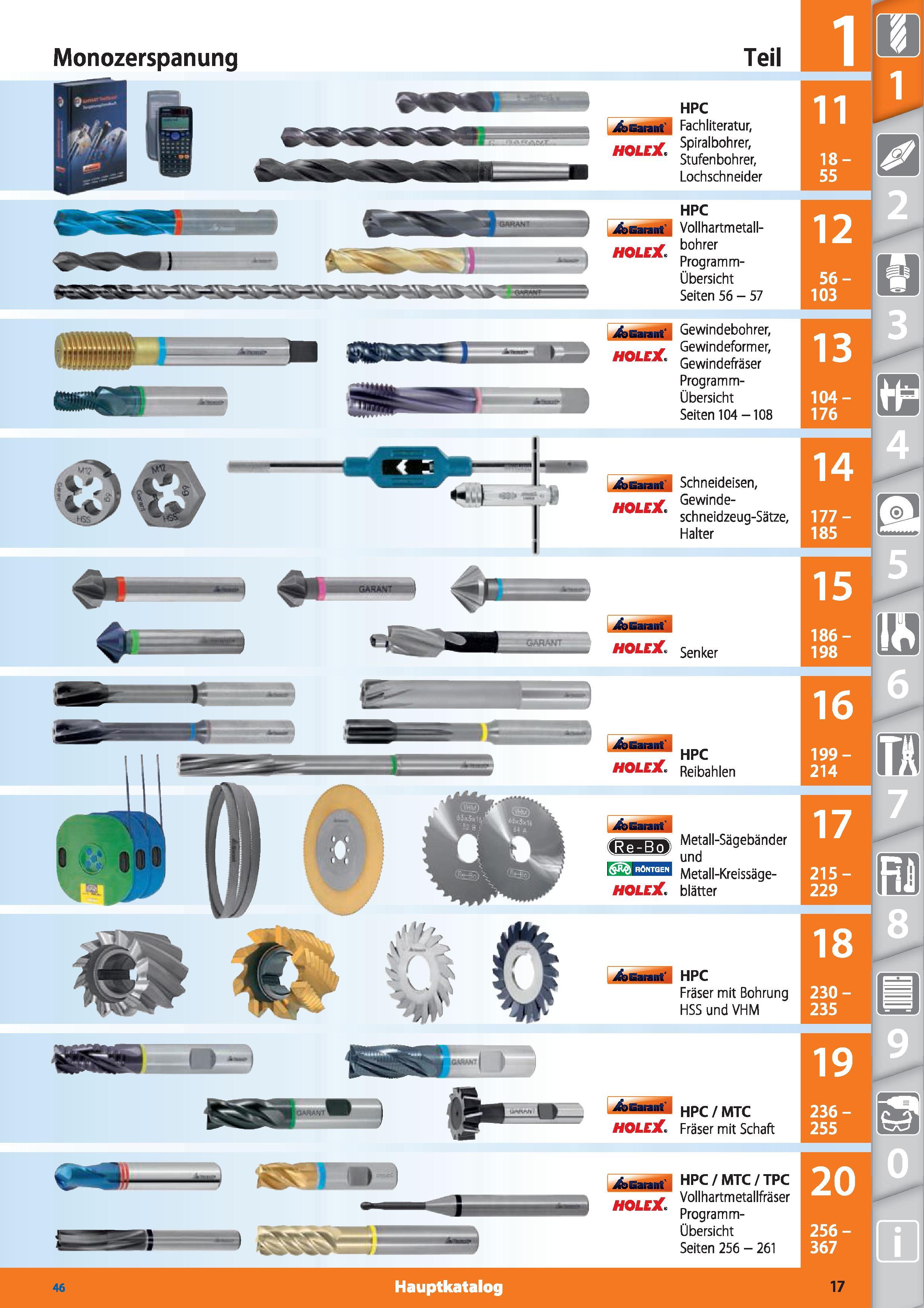 17 Monozerspanung Teil HPC HOLE j&Gaiant Fachliteratur, Spiralbohrer, Stufenbohrer, Lochschneider HPC j ifeGarant' Vollhartmetall- bohrer Progr Каталог HOFFMANN GROUP 2015 Инструмент режущий слесарный измерительный абразивный Оборудование Комплексные поставки для промышленных предприятий DEU Стр. 17