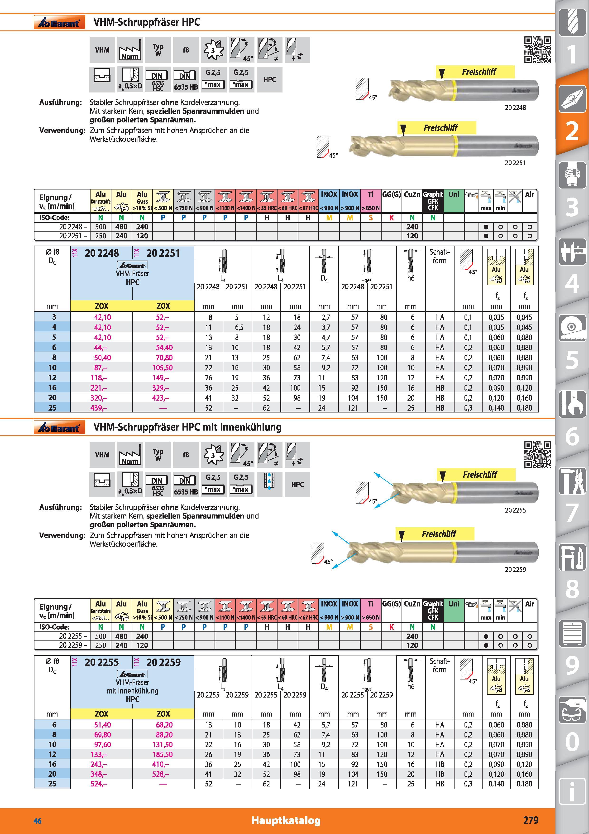 279 Garant VHM-Schruppfräser HPC VHM nnnI INorm f8 0 o m 0 KH IM at0,3xD DIN 6535 HSC diFTI 6535 HB G2,5 max G2,5 max HPC Ausführung Stabiler Sc Каталог HOFFMANN GROUP 2015 Инструмент режущий слесарный измерительный абразивный Оборудование Комплексные поставки для промышленных предприятий DEU Стр. 279