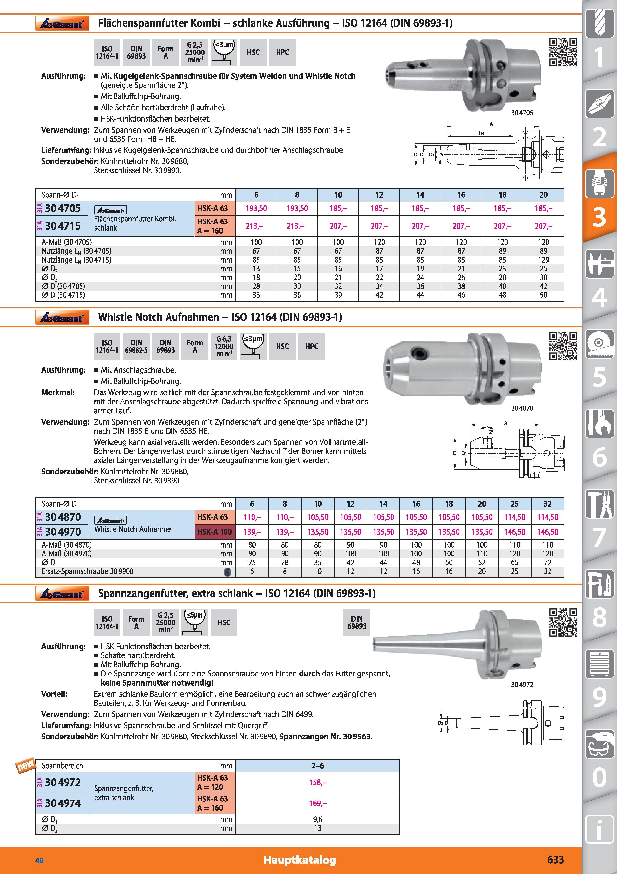 633 Garant Flächenspannfutter Kombi - schlanke Ausführung - ISO 12164 (DIN 69893-1) ISO DIN 12164-1 69893 Form A G2,5 25000 min-1 HSC HPC Ausfüh Каталог HOFFMANN GROUP 2015 Инструмент режущий слесарный измерительный абразивный Оборудование Комплексные поставки для промышленных предприятий DEU Стр. 633