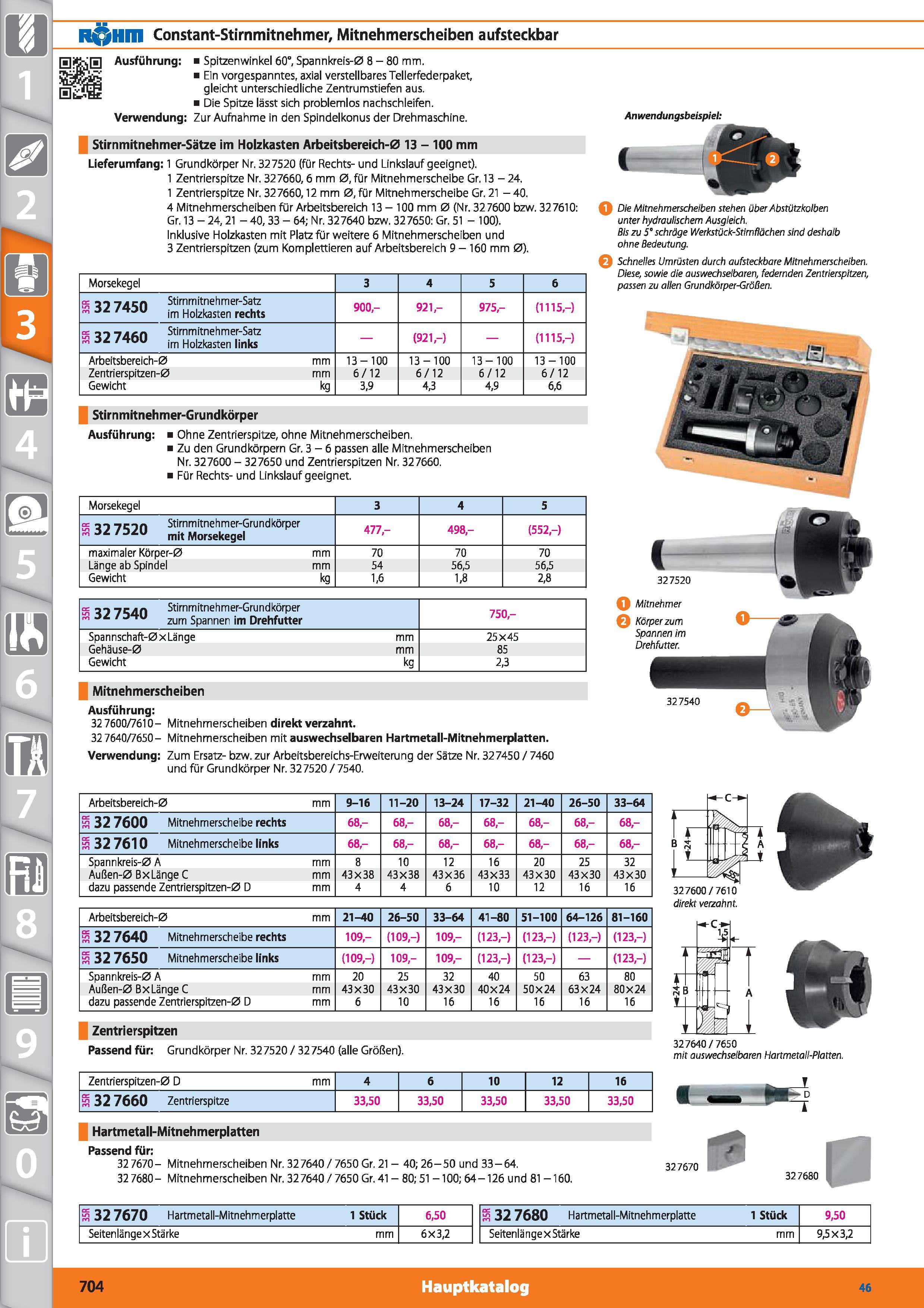 704 m 1 R iHIII Constant-Stirnmitnehmer, Mitnehmerscheiben aufsteckbar Qi (Ul rcil Ausführung Spitzenwinkel 60°, Spannkreis-0 8-80 mm Ein vorges Каталог HOFFMANN GROUP 2015 Инструмент режущий слесарный измерительный абразивный Оборудование Комплексные поставки для промышленных предприятий DEU Стр. 704