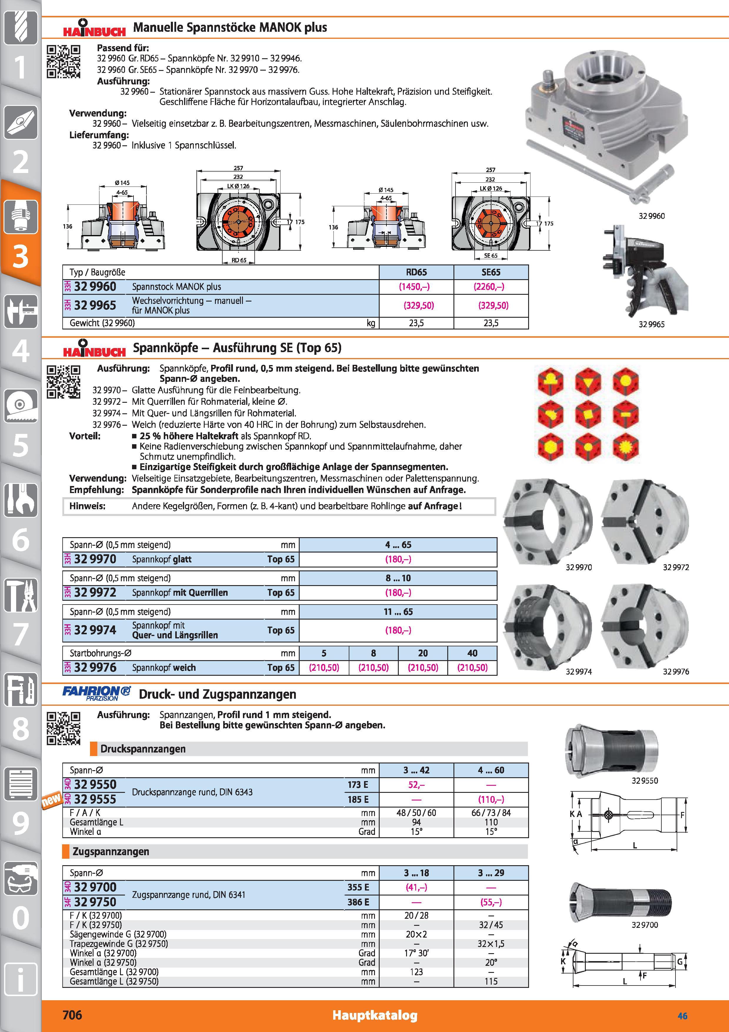 706 HAINBUCH Manuelle Spannstöcke MANOK plus QQfic Wechselvorrichtung - manuell - 3Z 7303 f( r MANOK plus (329,50) (329,50) Gewicht (32 9960) Ty Каталог HOFFMANN GROUP 2015 Инструмент режущий слесарный измерительный абразивный Оборудование Комплексные поставки для промышленных предприятий DEU Стр. 706