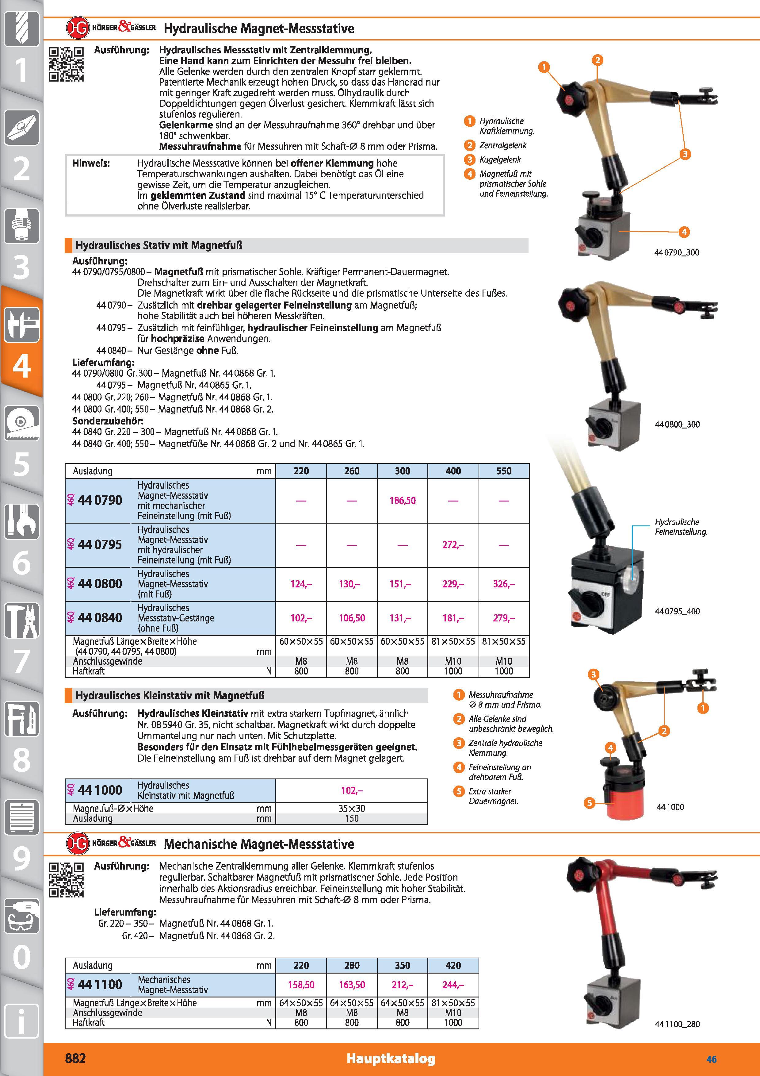 882 m 1 HORGER&GÄssifR Hydraulische Magnet-Messstative Ausführung Hydraulisches Messstativ mit Zentralklemmung Eine Hand kann zum Einrichten der Каталог HOFFMANN GROUP 2015 Инструмент режущий слесарный измерительный абразивный Оборудование Комплексные поставки для промышленных предприятий DEU Стр. 882