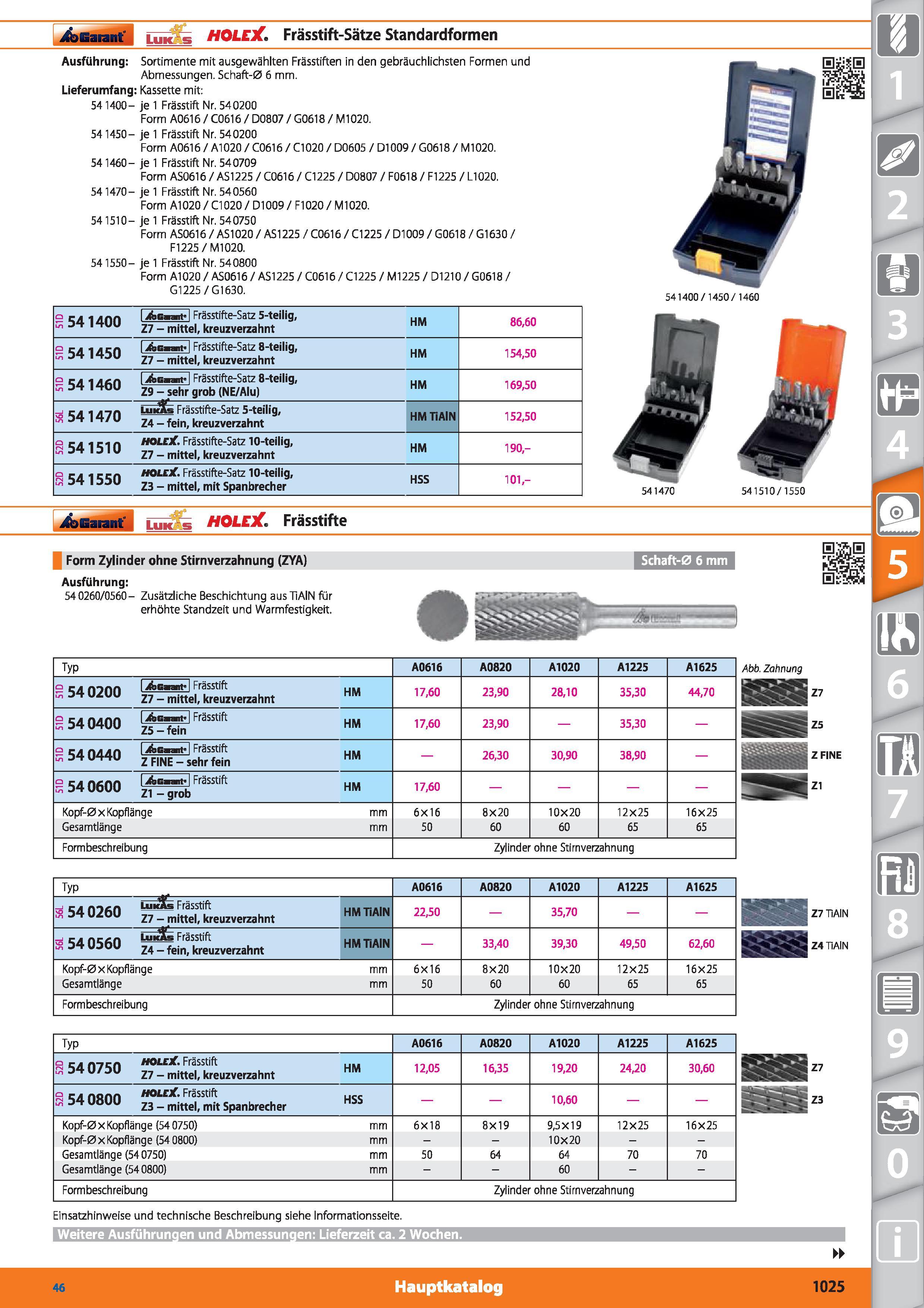 1025 Garant HOLEX Frässtift-Sätze Standardformen Ausführung Sortimente mit ausgewählten Frässtiften in den gebräuchlichsten Formen und Abmessunge Каталог HOFFMANN GROUP 2015 Инструмент режущий слесарный измерительный абразивный Оборудование Комплексные поставки для промышленных предприятий DEU Стр. 1025