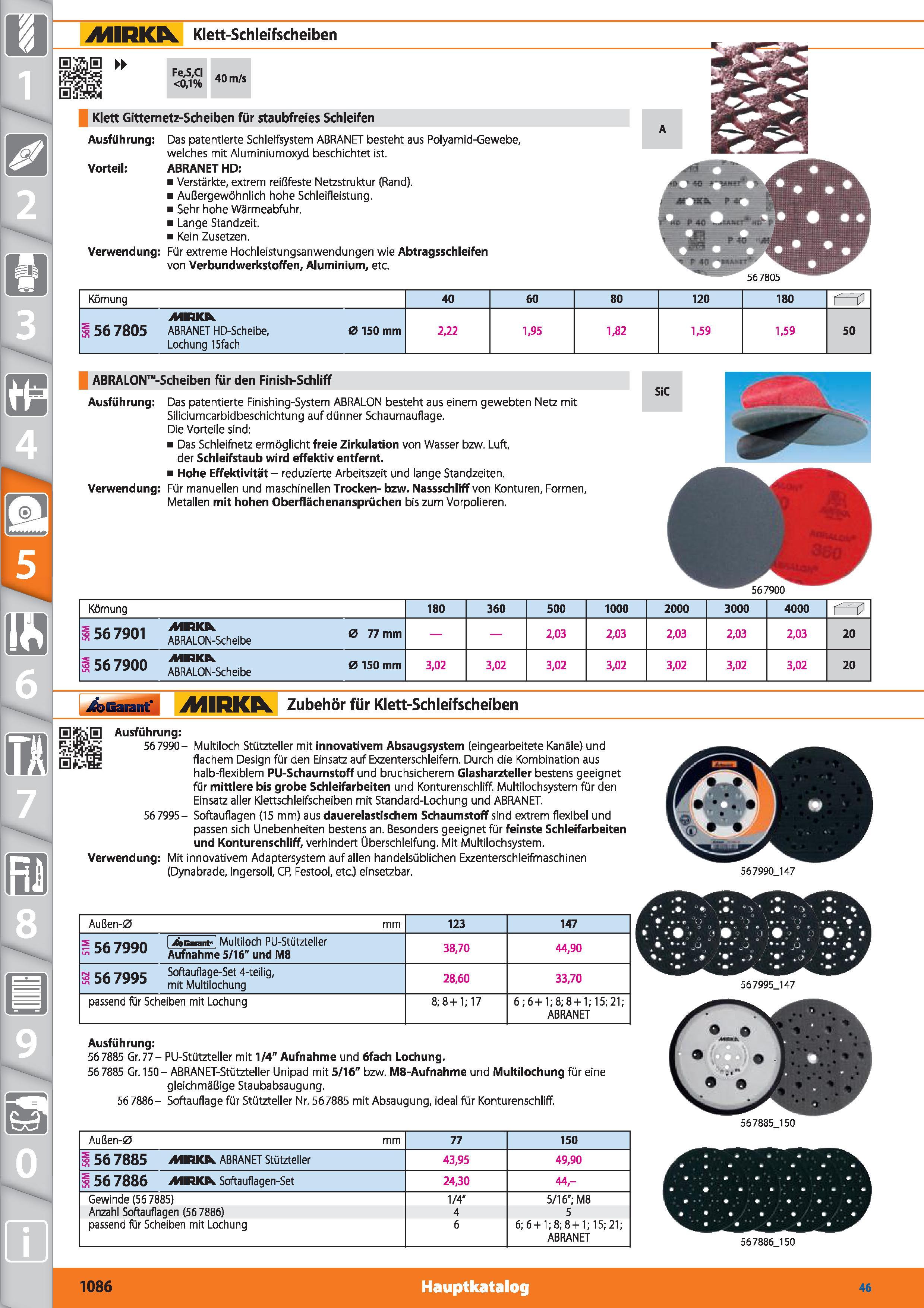 1086 MIRKEk Klett-Schleifscheiben Fe,S,CI <0,1% 40 m/s Klett Gitternetz-Scheiben für staubfreies Schleifen Ausführung Das patentierte Schleifsyst Каталог HOFFMANN GROUP 2015 Инструмент режущий слесарный измерительный абразивный Оборудование Комплексные поставки для промышленных предприятий DEU Стр. 1086