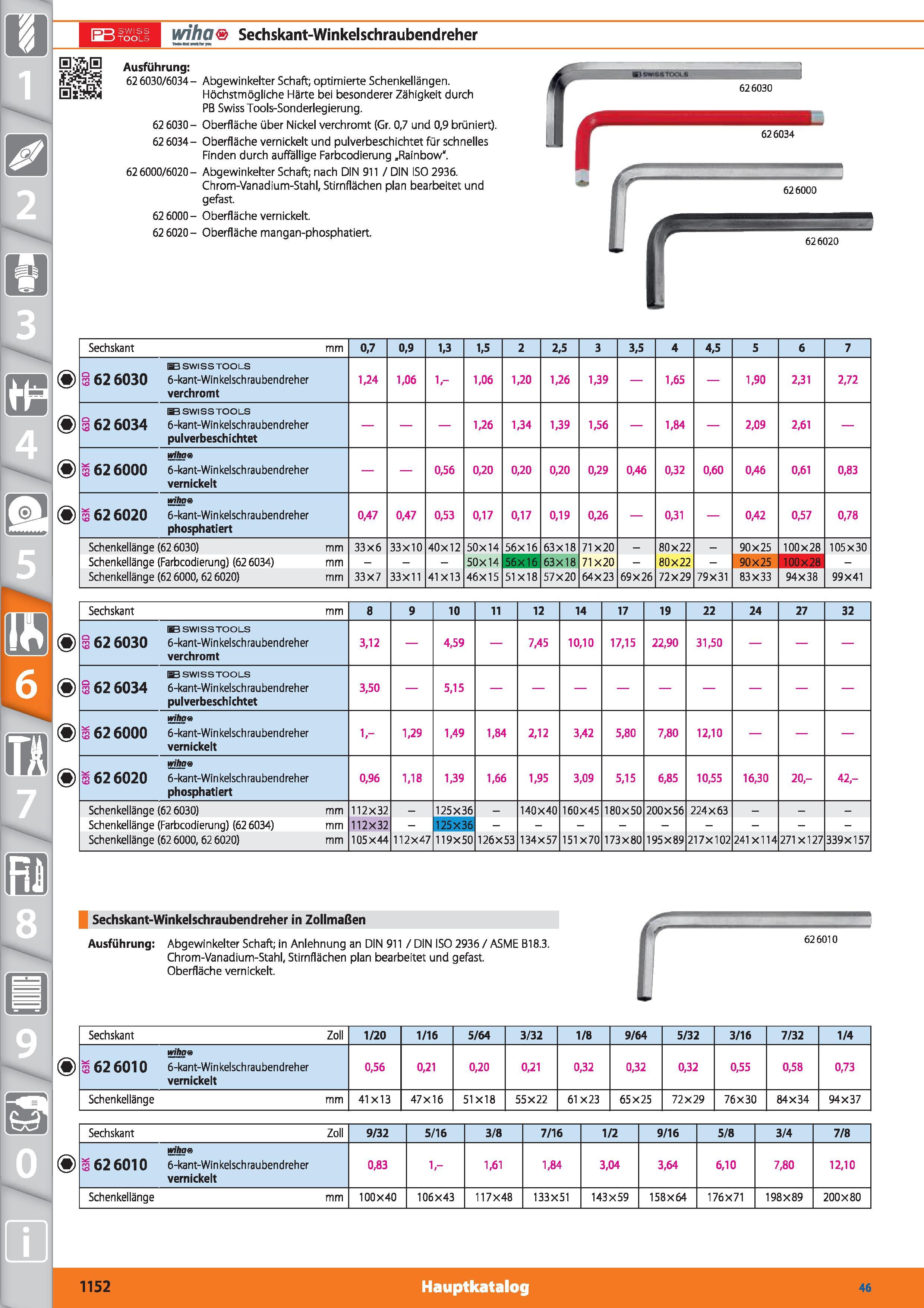 1152 I-JJ SWISS imID tools W±ho Sechskant-Winkelschraubendreher Ausführung ifojSOsj 626030/6034- Abgewinkelter Schaft; optimierte Schenkellängen Каталог HOFFMANN GROUP 2015 Инструмент режущий слесарный измерительный абразивный Оборудование Комплексные поставки для промышленных предприятий DEU Стр. 1152