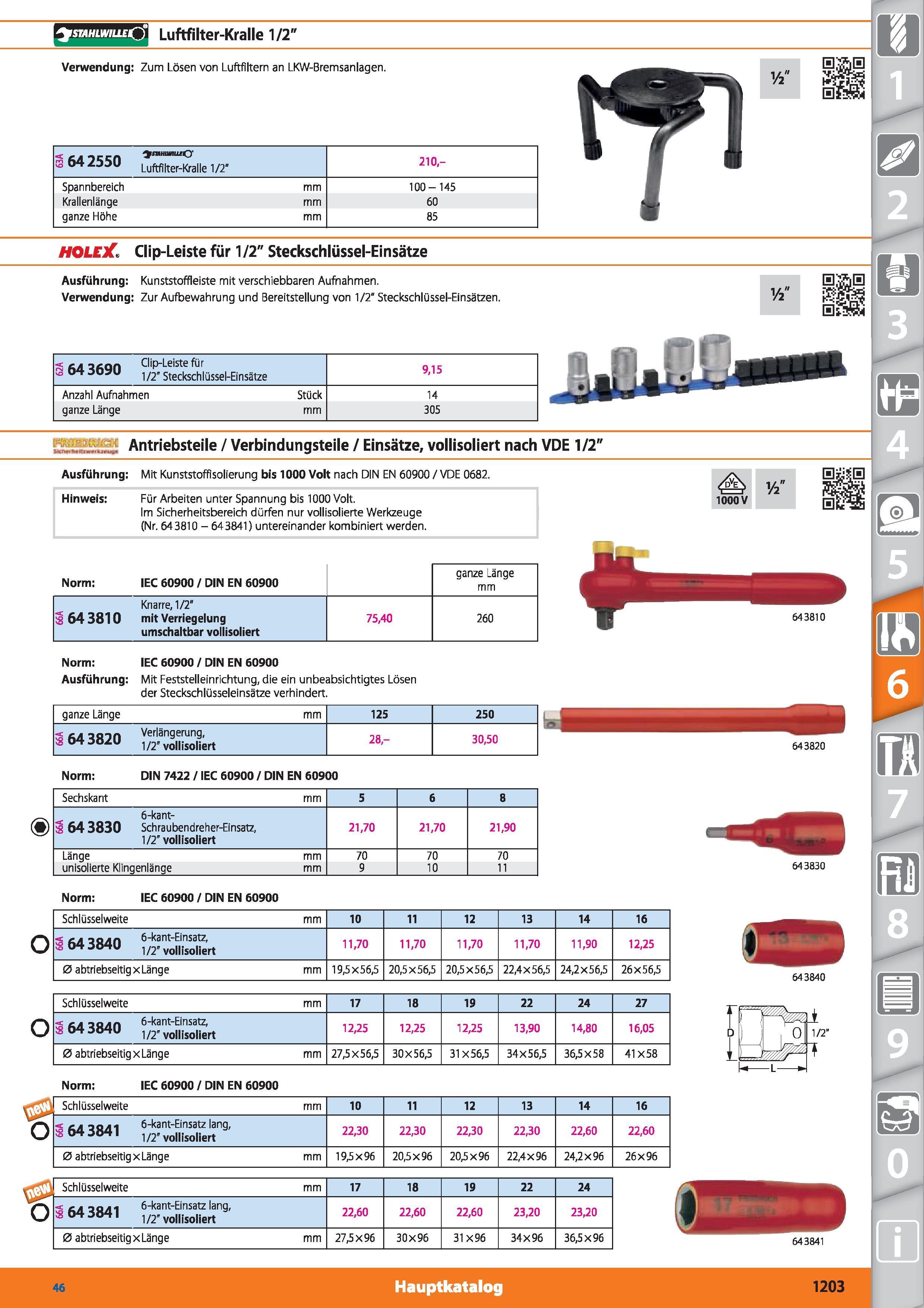 1203 stahlwuieQ Luftfilter-Kralle 1/2 Verwendung Zum Lösen von Luftfiltern an LKW-Bremsanlagen s 642550 Luftfilter-Kralle 1/2 210- Spannbereich m Каталог HOFFMANN GROUP 2015 Инструмент режущий слесарный измерительный абразивный Оборудование Комплексные поставки для промышленных предприятий DEU Стр. 1203