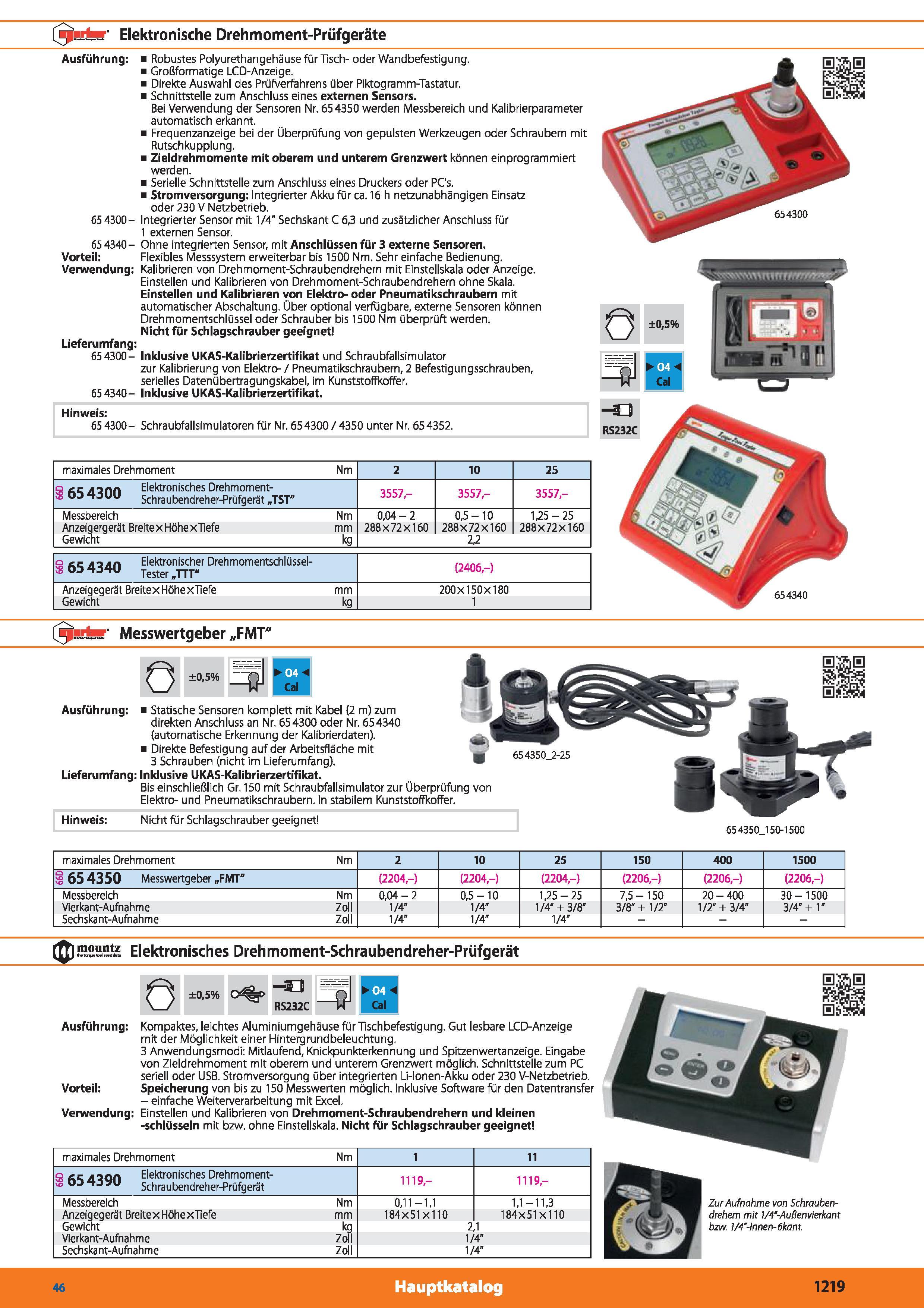 1219 Elektronische Drehmoment-Prüfgeräte Ausführung Robustes Polyurethangehäuse für Tisch- oder Wandbefestigung Großformatige LCD-Anzeige Direkte Каталог HOFFMANN GROUP 2015 Инструмент режущий слесарный измерительный абразивный Оборудование Комплексные поставки для промышленных предприятий DEU Стр. 1219